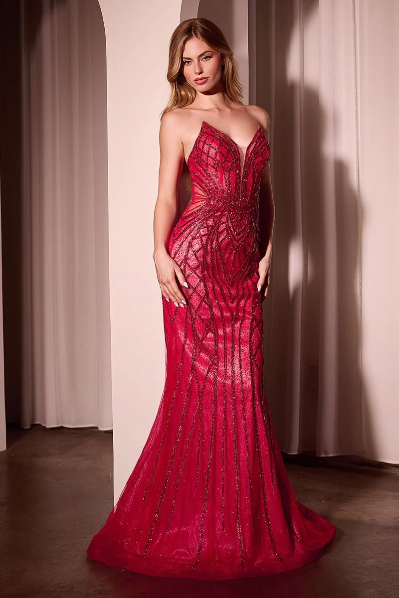 MAXWELL GOWN - CRYSTAL STRAPLESS EMBELLISHED MERMAID GOWN - Image 4