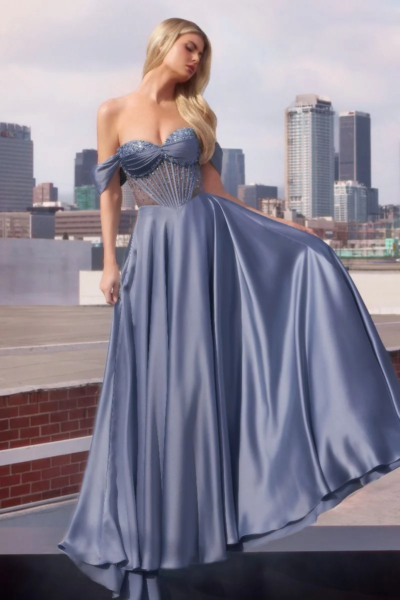 Melanie Gown - A-line Dress with Beaded Bodice & Corset Back - Image 22