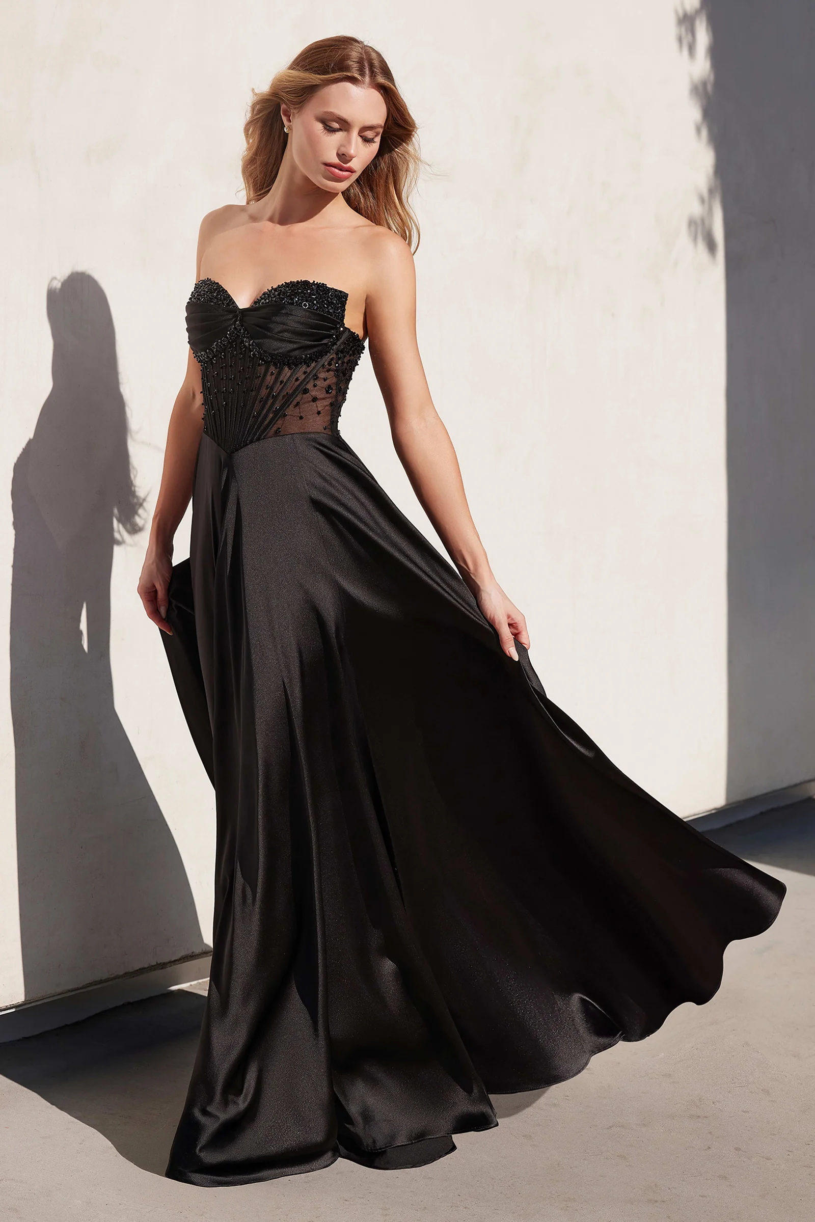 Melanie Gown - A-line Dress with Beaded Bodice & Corset Back - Image 8