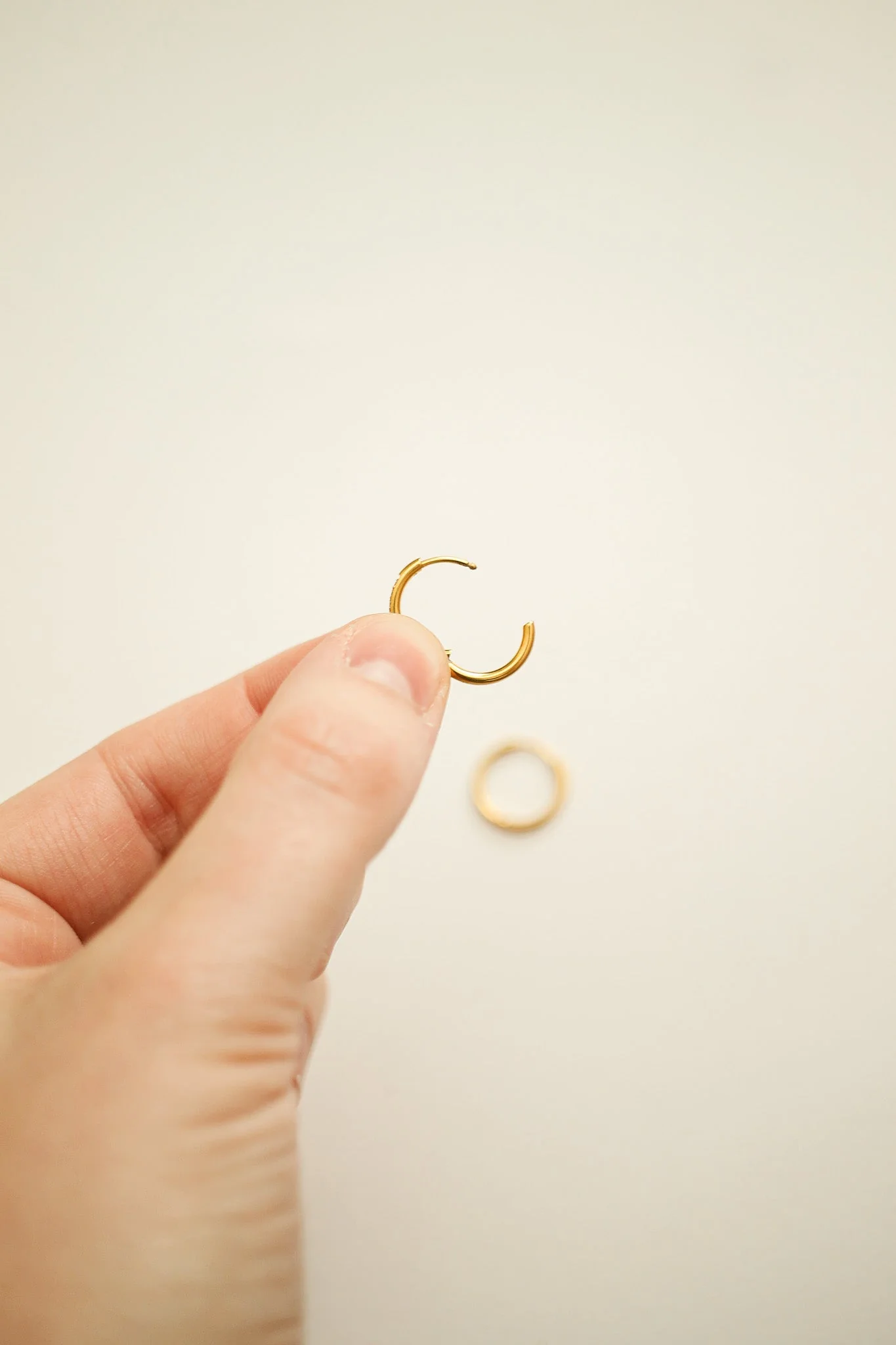 Micro Crystal Hoop in Gold - Image 11