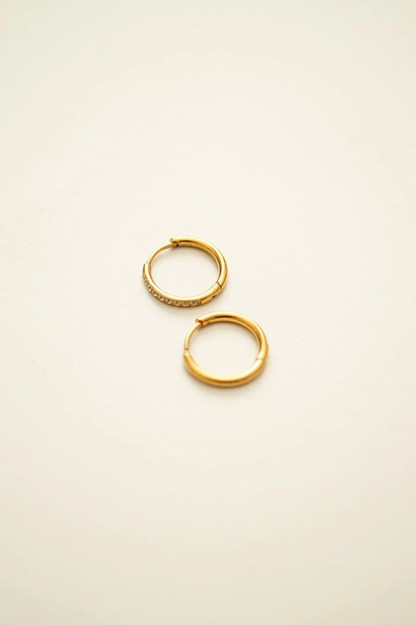 Micro Crystal Hoop in Gold - Image 7