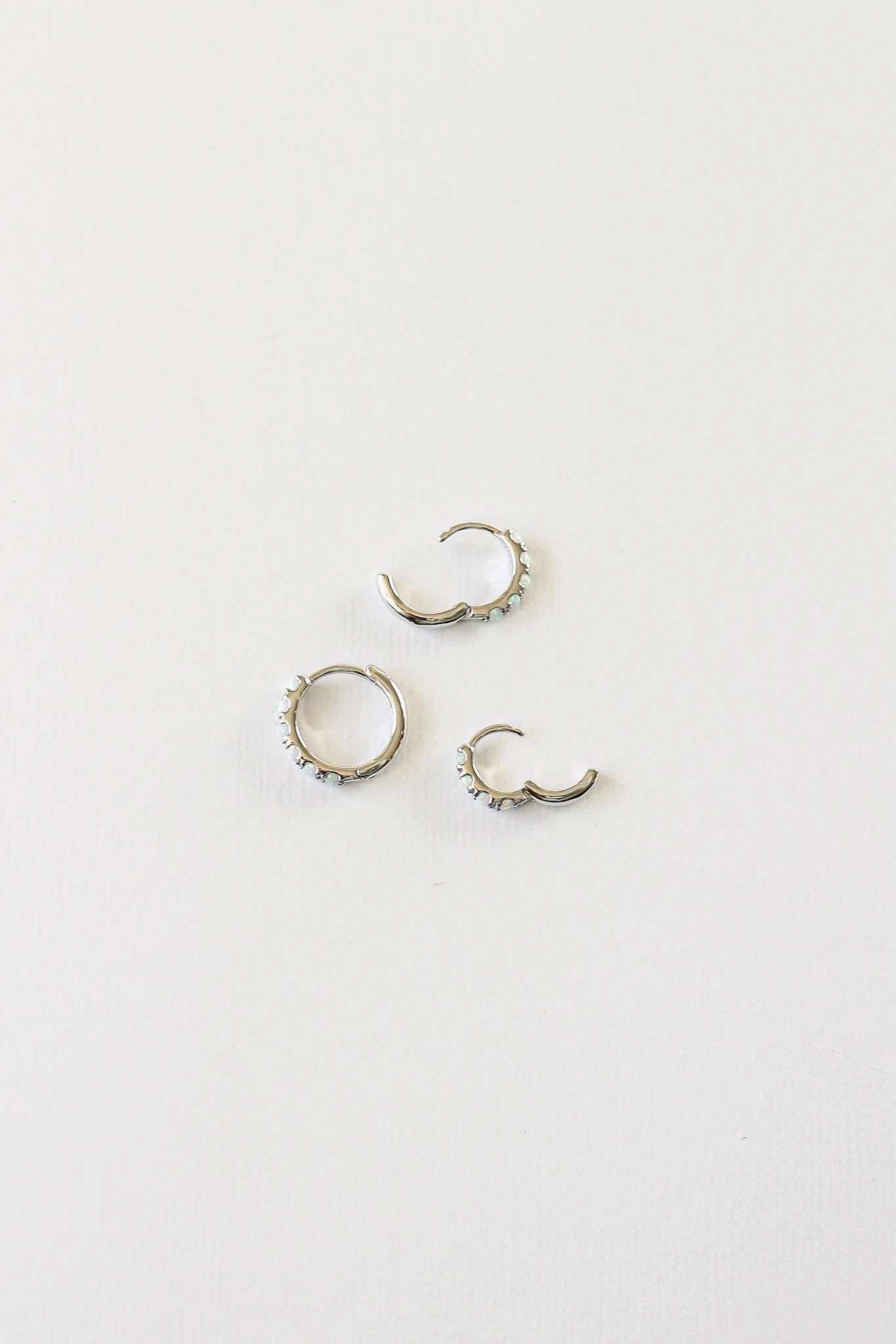 Micro Opal Hoop Earring - Image 11