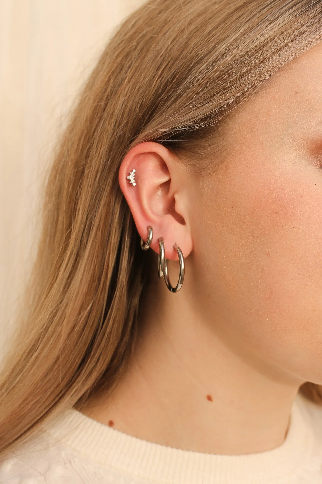 Micro Opal Hoop Earring - Image 6