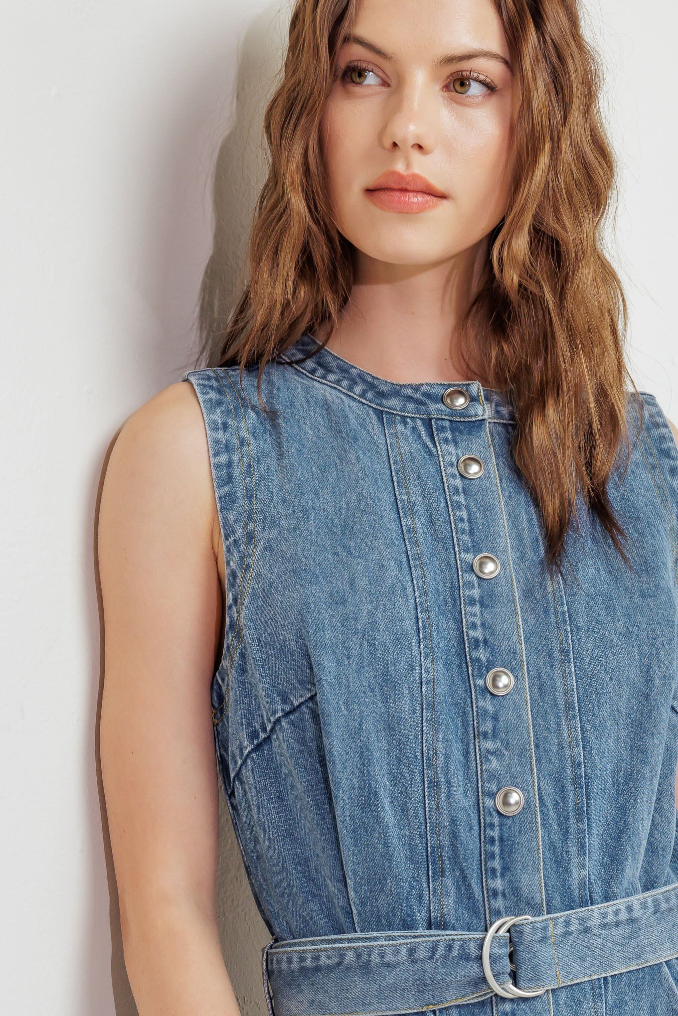 MIDNIGHT RODEO DENIM MIDI DRESS - Image 2