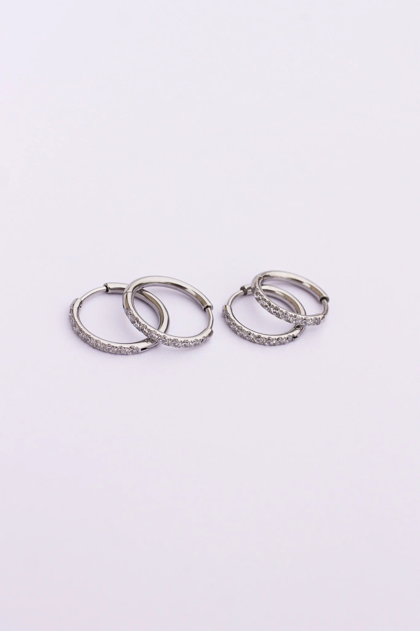 Mini Crystal Hoop Earring - Image 5