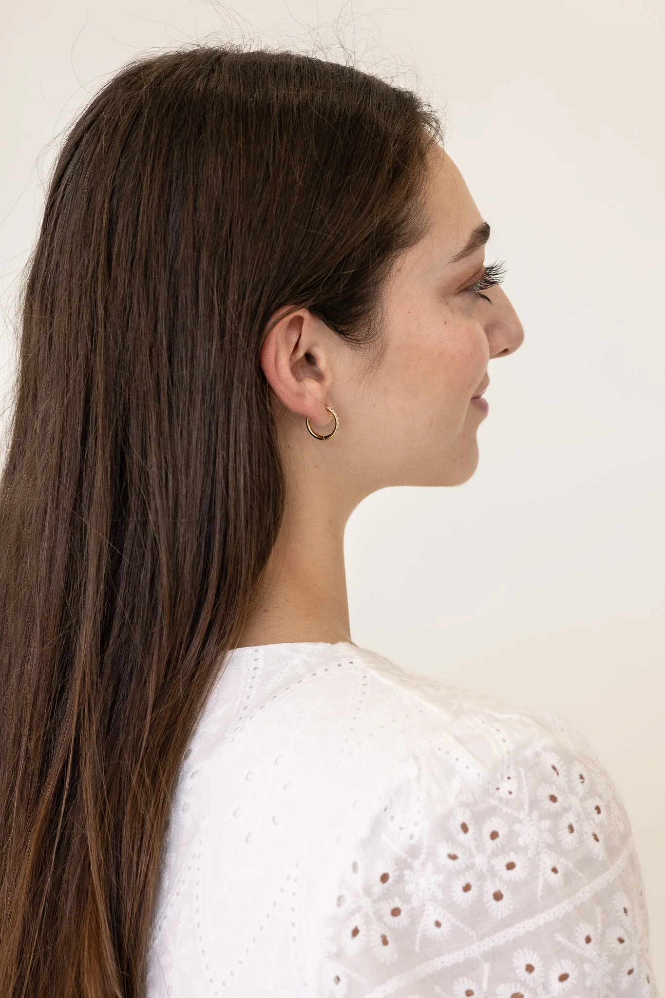 Mini Crystal Hoop Earring - Image 6