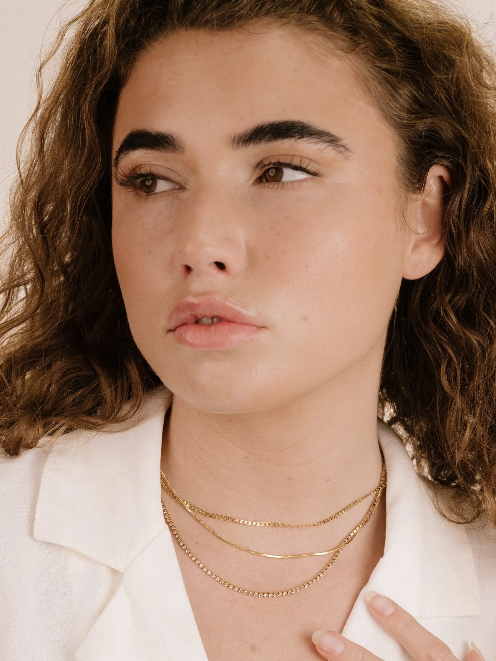 Minimal Layers Crystal Necklace - Image 3