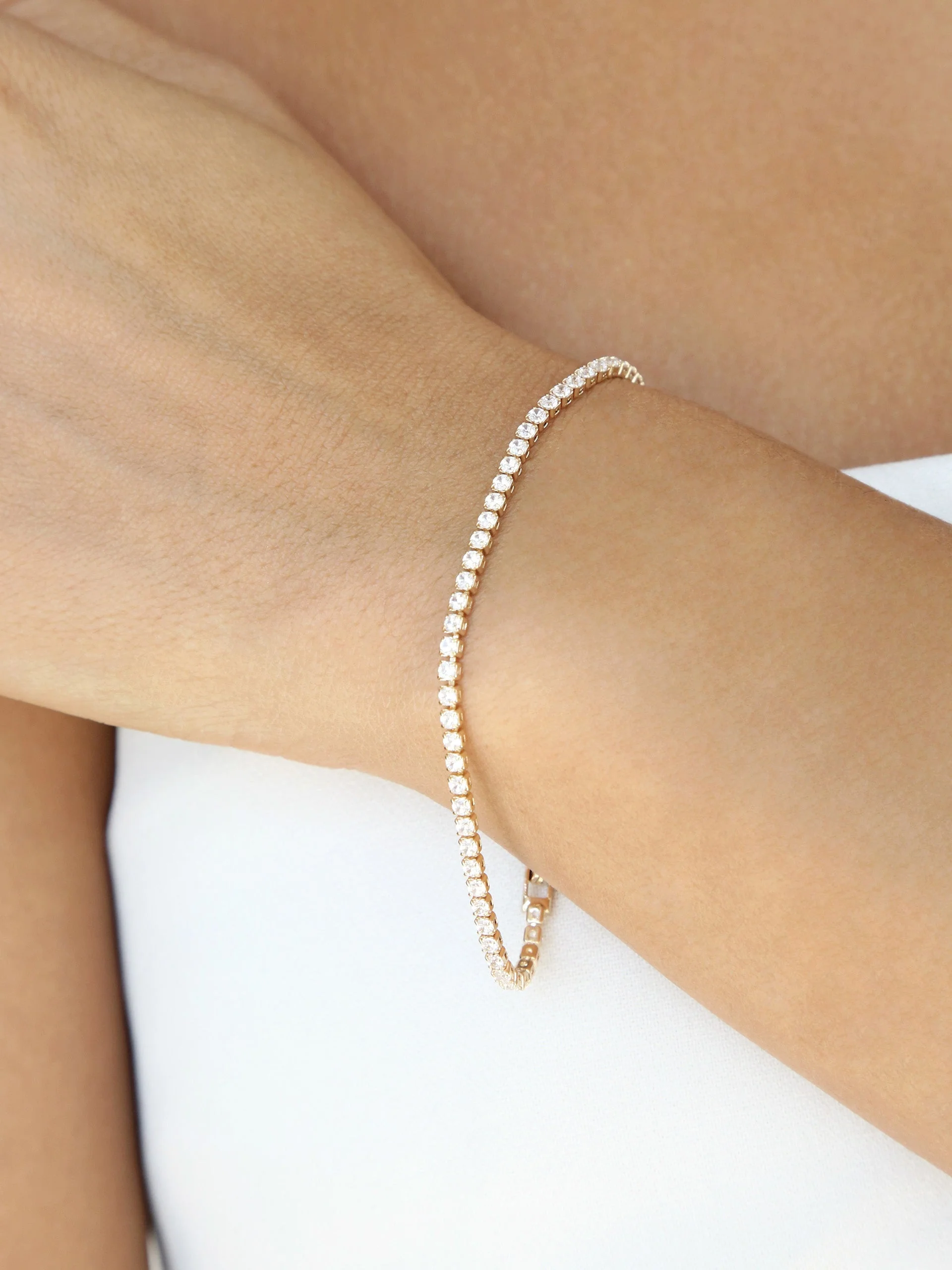 Minimalist Crystal Tennis Bracelet - Image 2