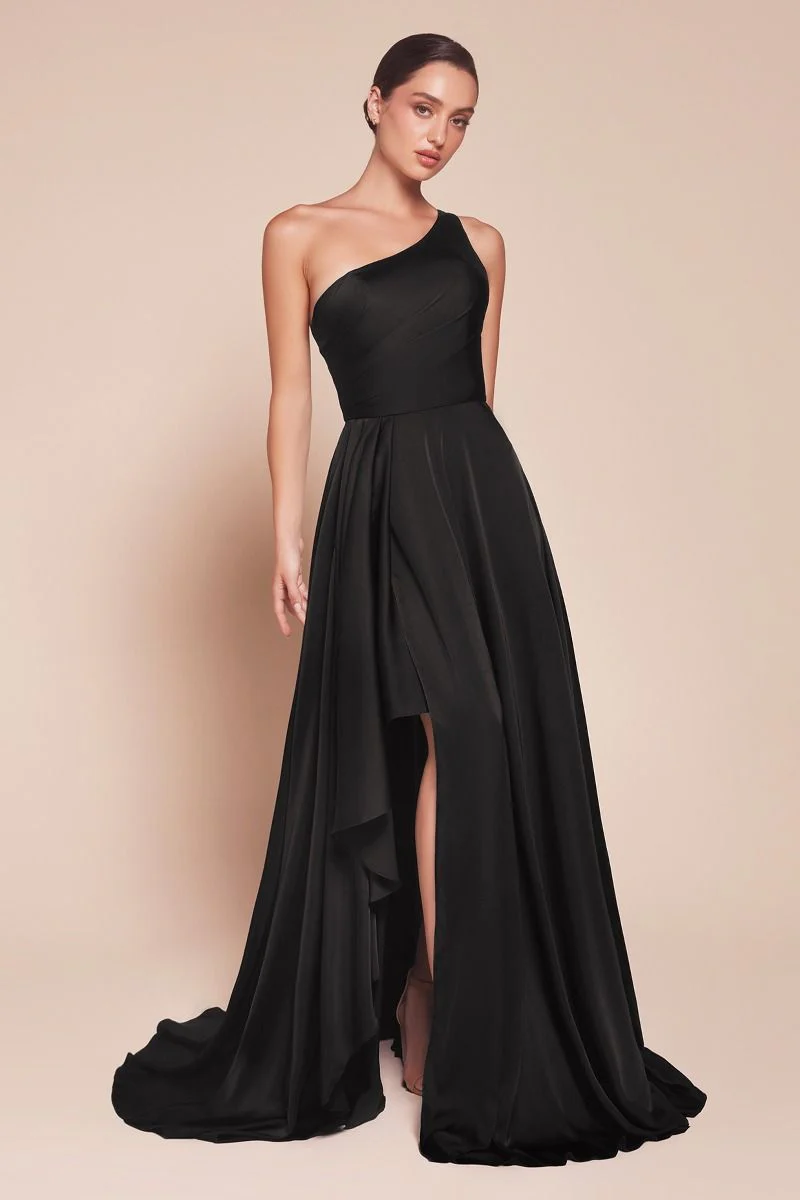 MIRANDA GOWN - ONE SHOULDER SOFT SATIN A-LINE DRESS - Image 6