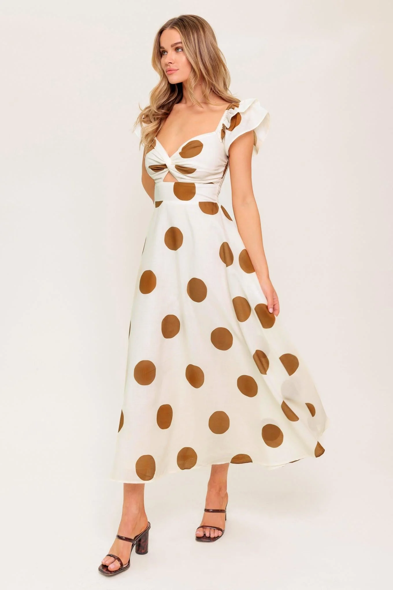 MOJITO MOOD POLKA DOT MIDI DRESS - Image 5