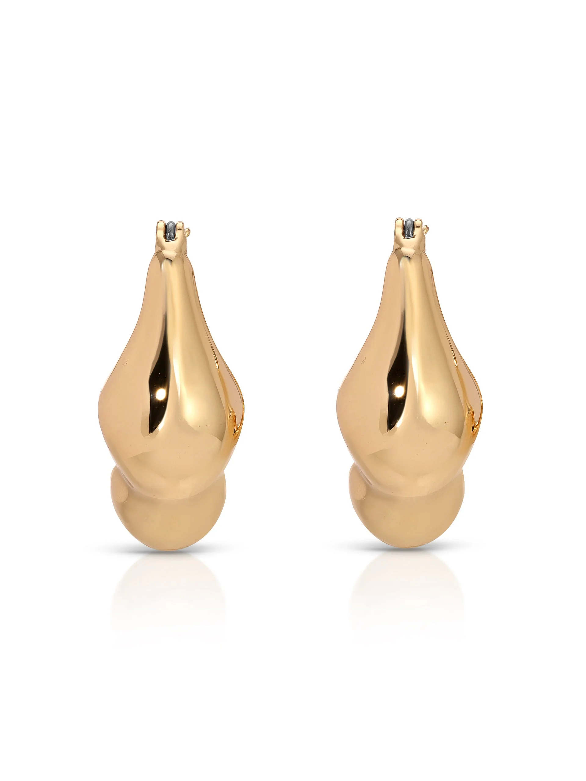 Molten Metal Hoop Earrings - Image 4