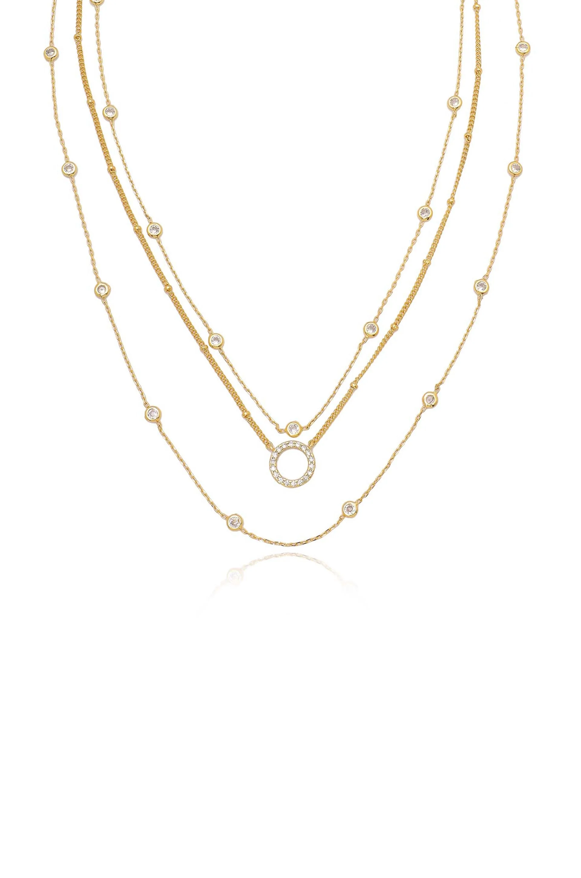 Monroe Crystal Strand Layered Necklace - Image 2