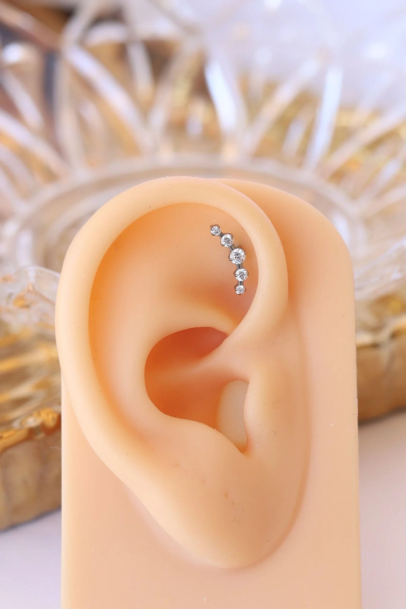 Monroe Flat Back Crystal Stud Earring - Image 11