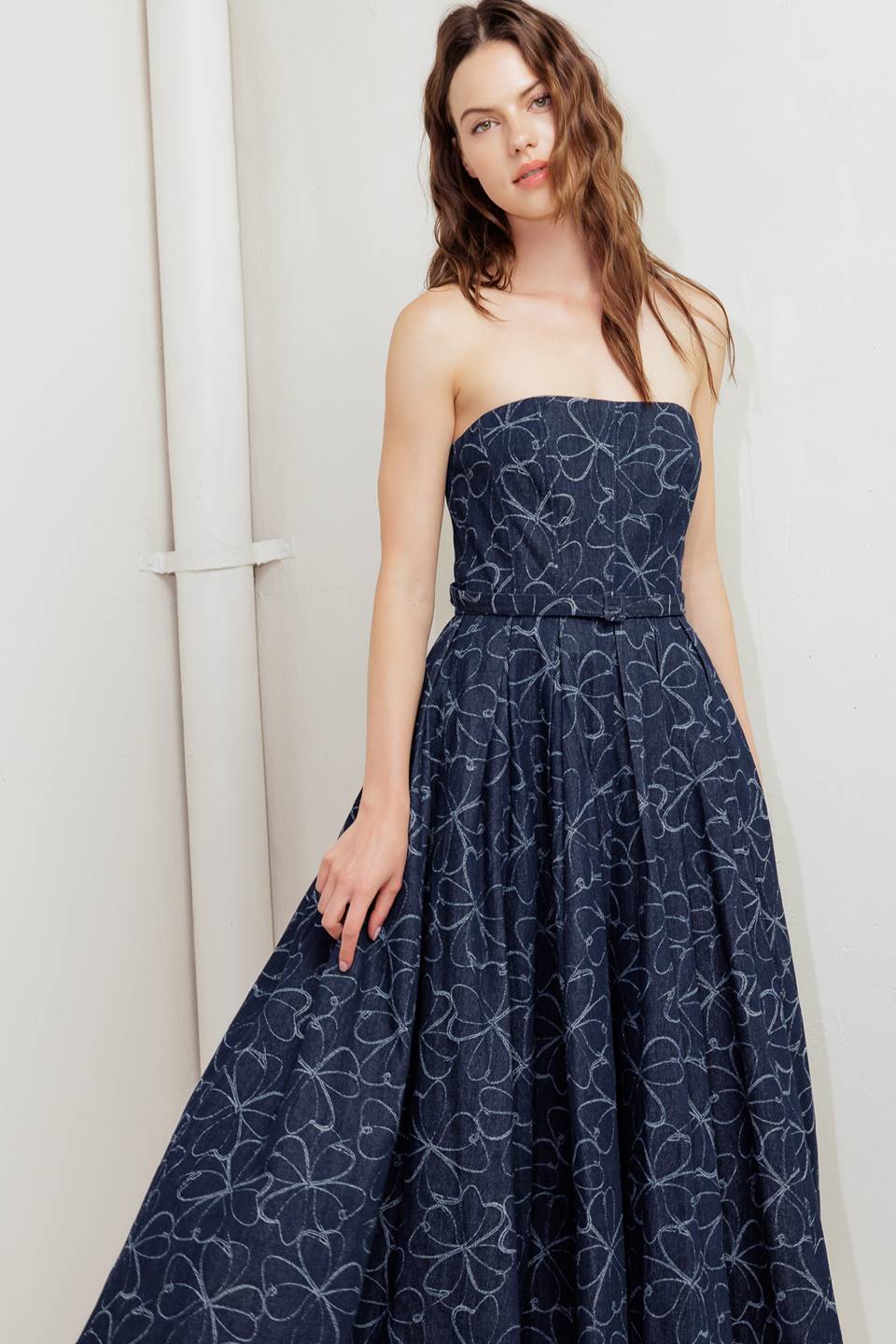 MOONBEAM DENIM MIDI DRESS - Image 3