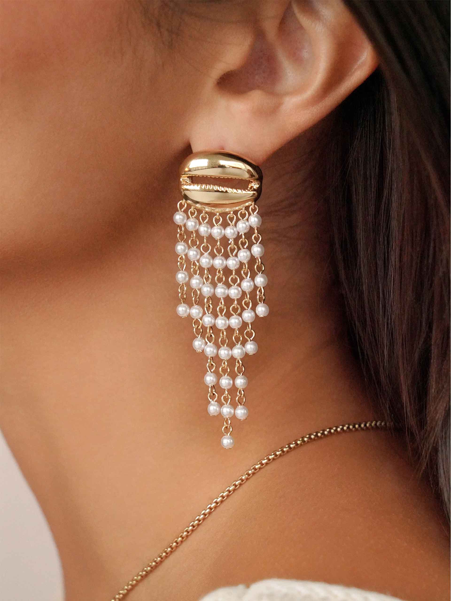Mykonos Shell Dangle Earrings - Image 3
