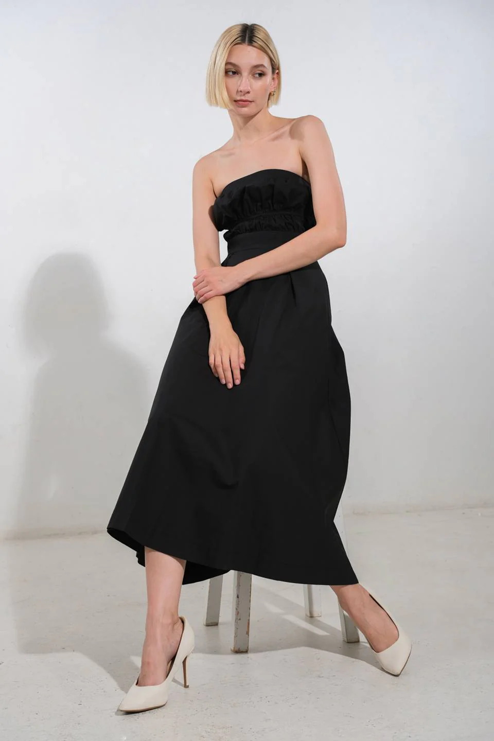 MYSTIC MIDI DRESS - STRAPLESS COTTON DRESS - Image 7