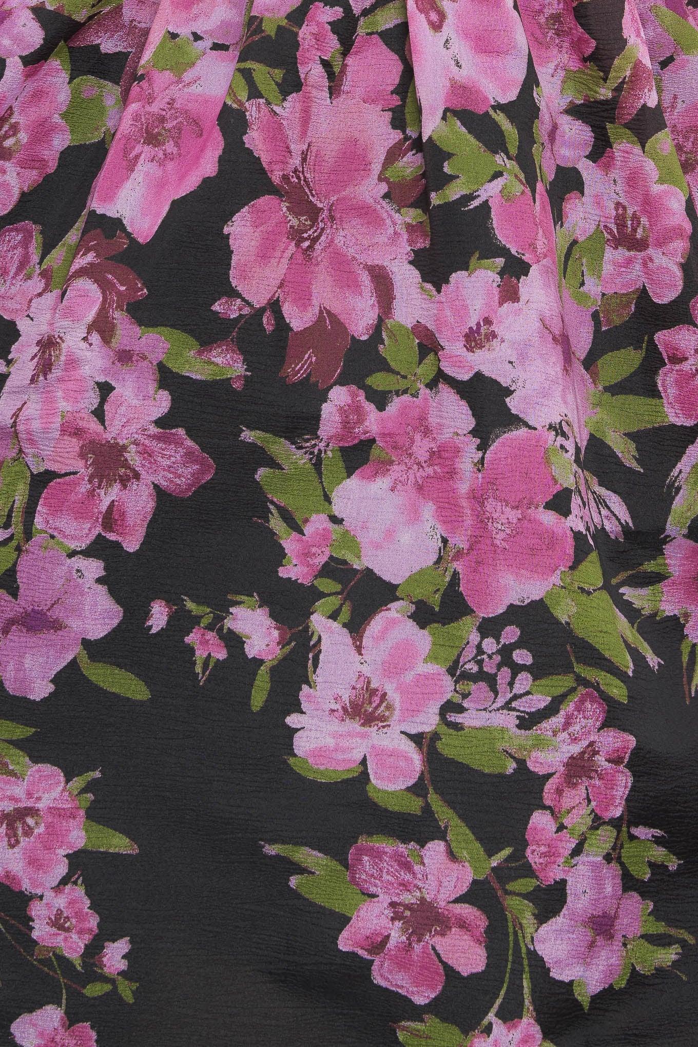 NIGHTFALL BLOSSOM BLACK MIDI DRESS - Image 7