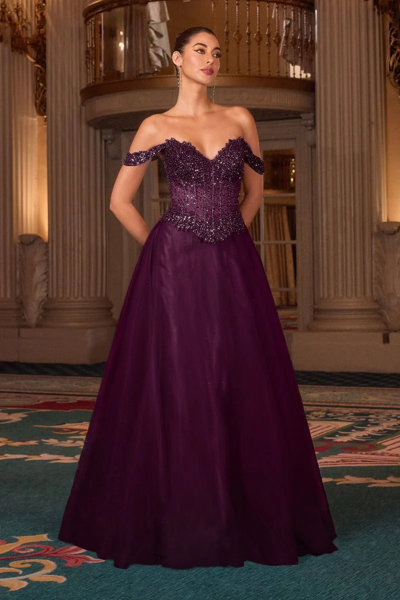 NOELLE GOWN - A-LINE GLITTER TULLE DRESS