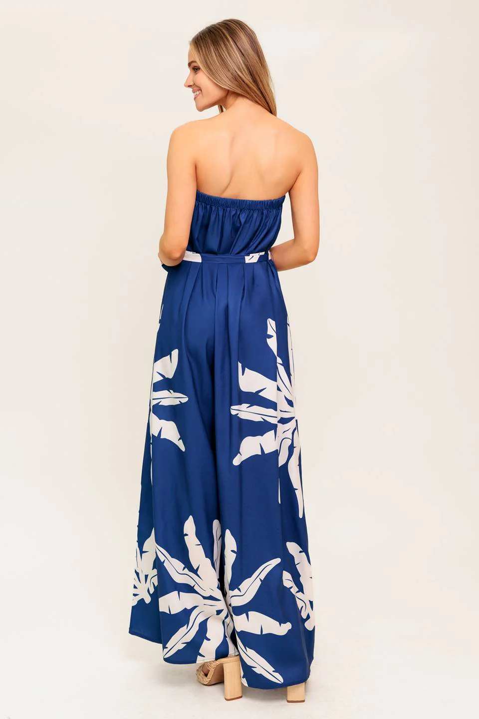 NOLANI STRAPLESS JUMPSUIT - NAVY & WHITE - Image 7