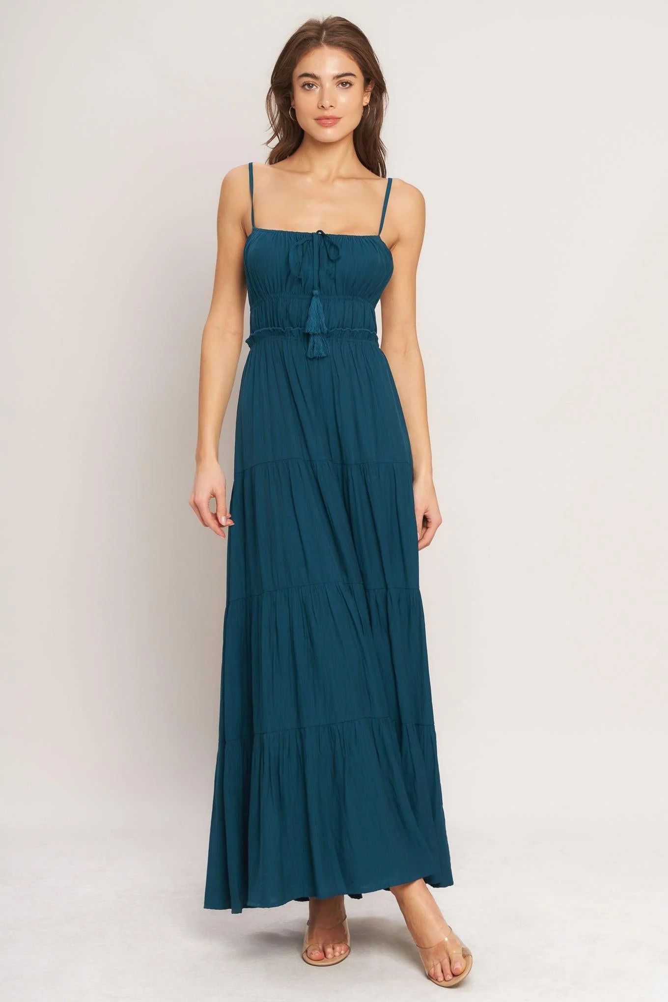OCEAN BREEZE TEAL MAXI DRESS - Image 4