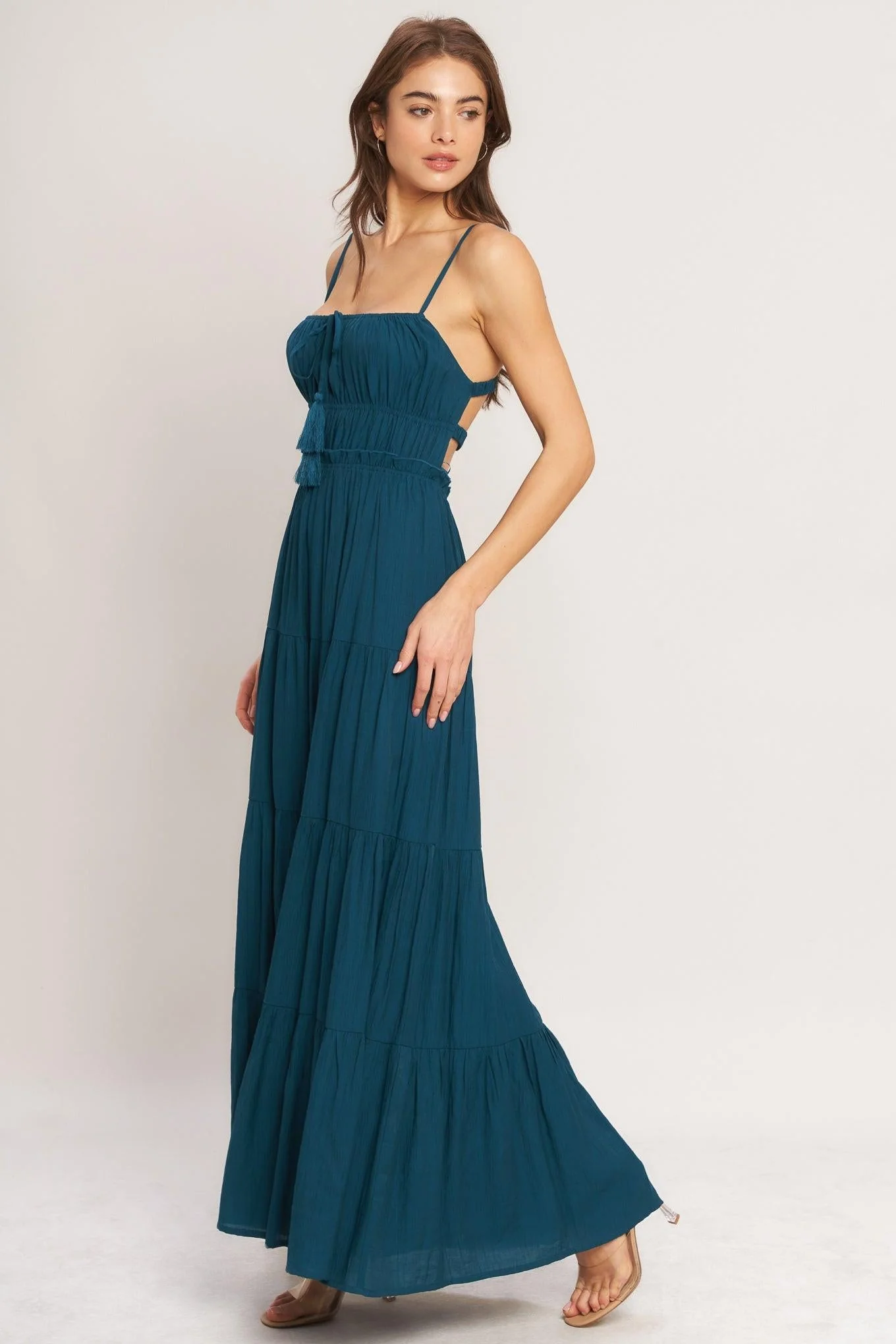 OCEAN BREEZE TEAL MAXI DRESS - Image 6