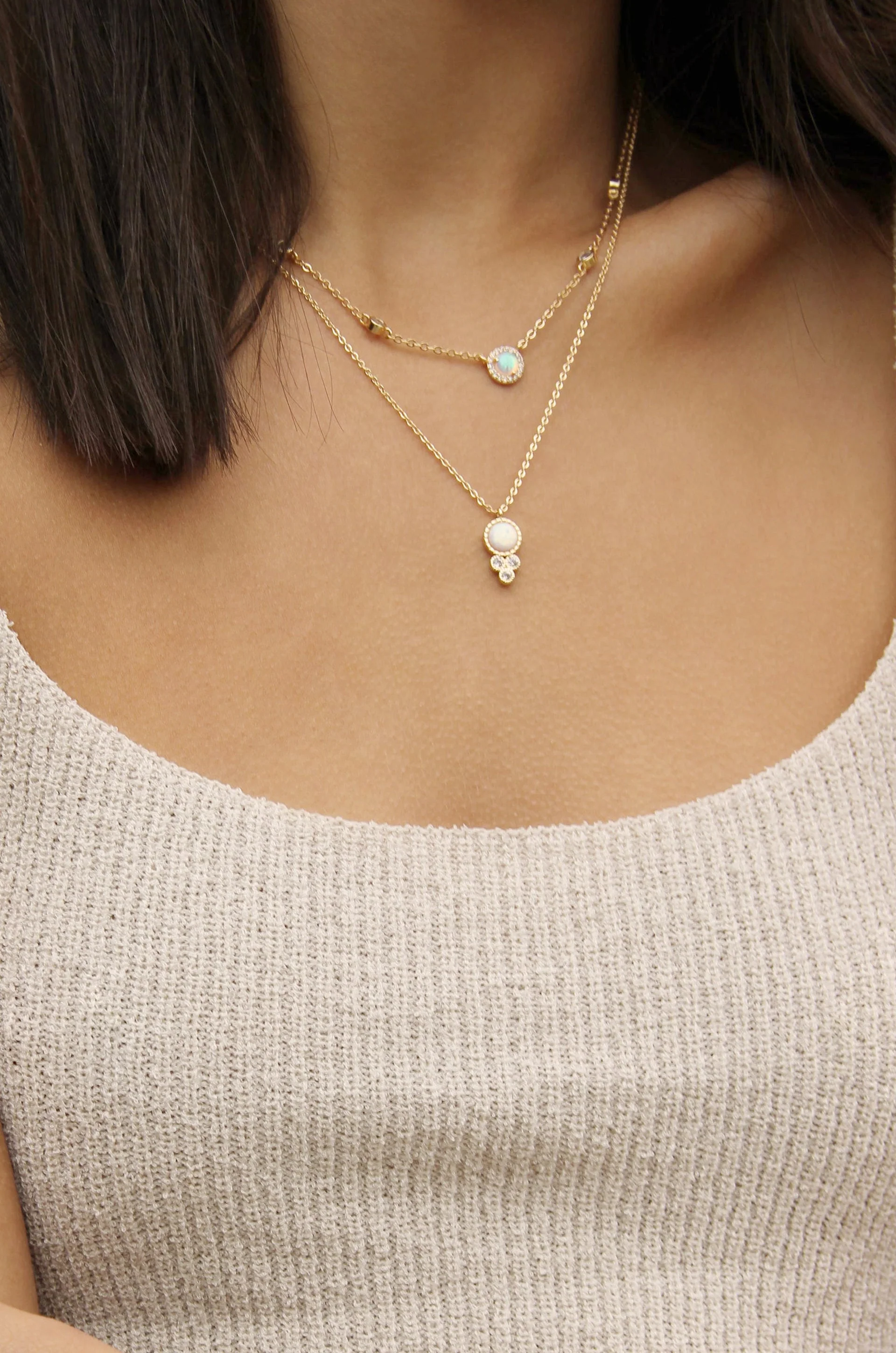 Olivia Opal and Crystal Necklace - Image 3