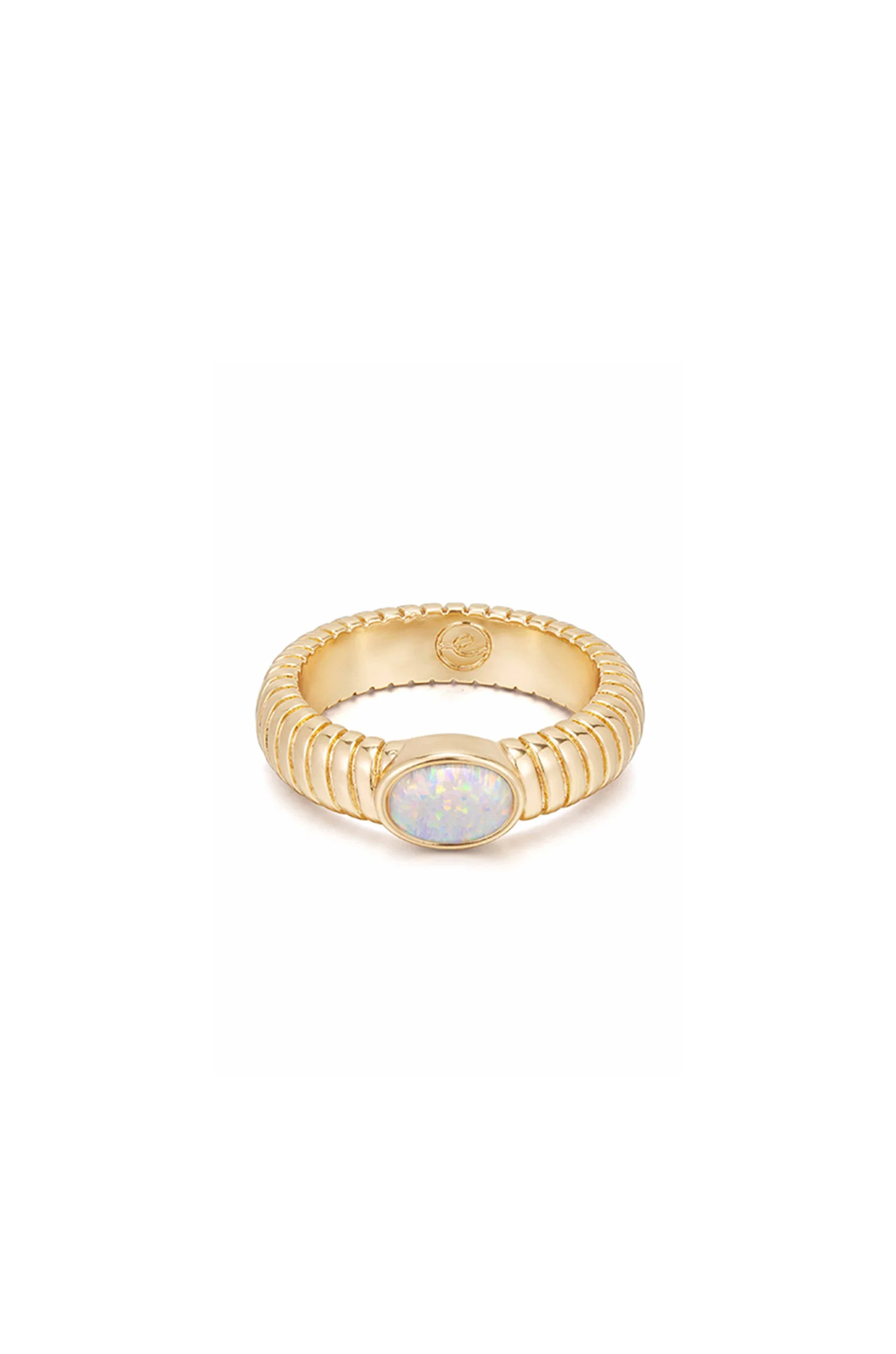 Opal Flex Ribbed Ring - Image 2