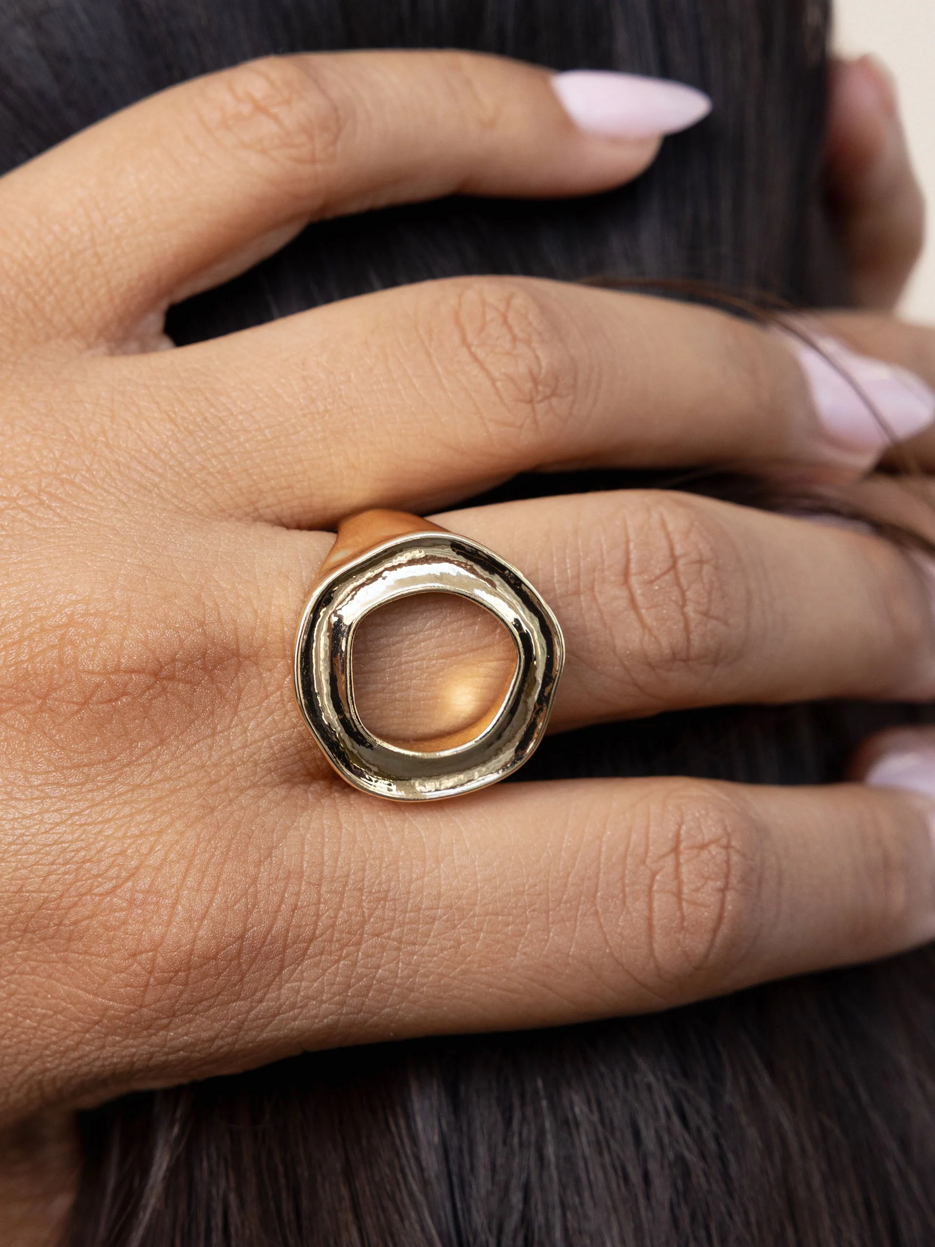 Open Circle Statement Ring - Image 3