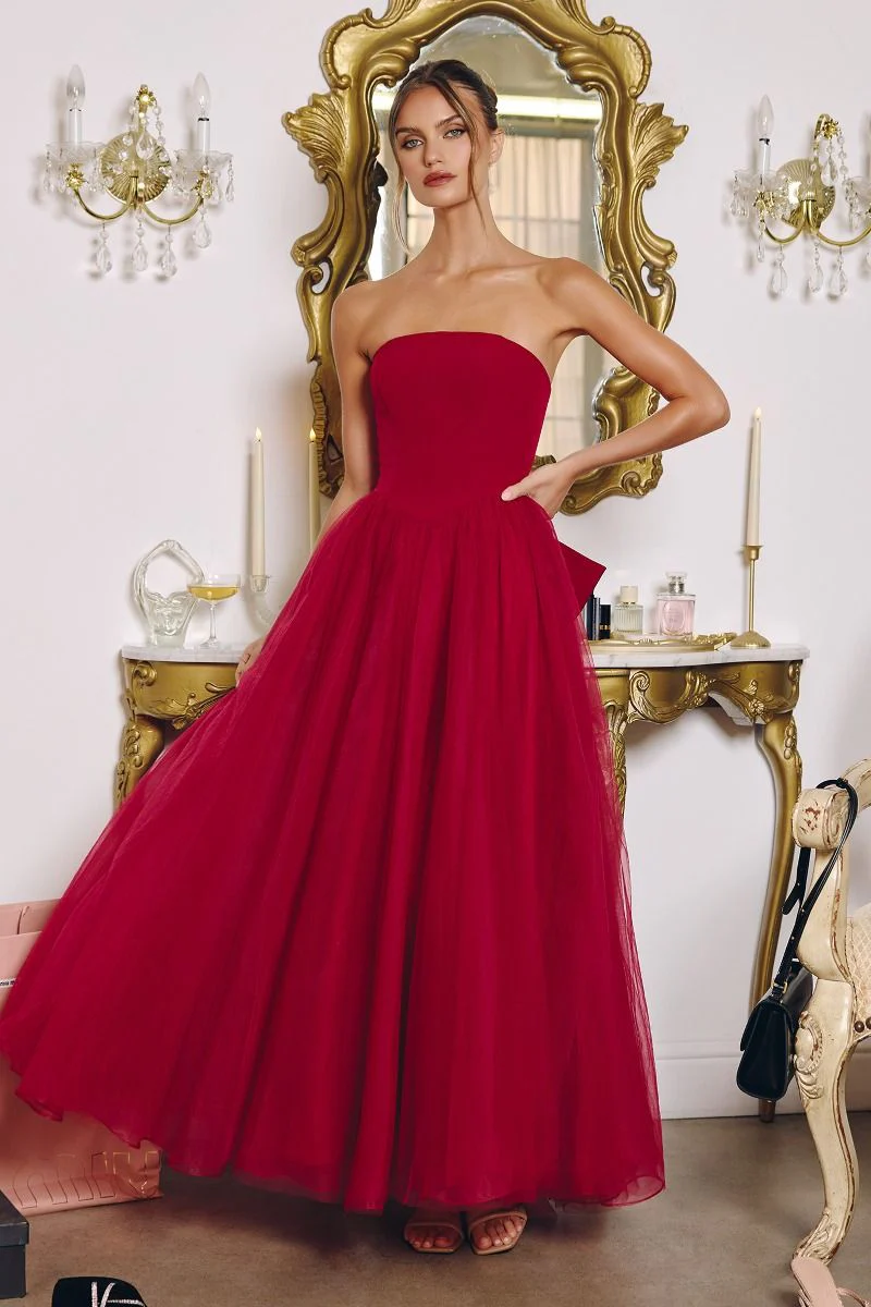 OPHELIA GOWN - STRAPLESS A-LINE DRESS WITH BOW - Image 3