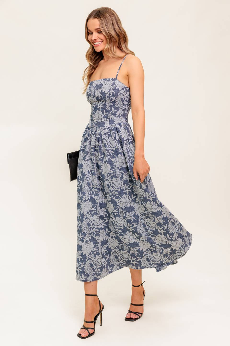 ORDINARY IS OVERRATED DENIM BLUE MIDI DRESS - Image 5