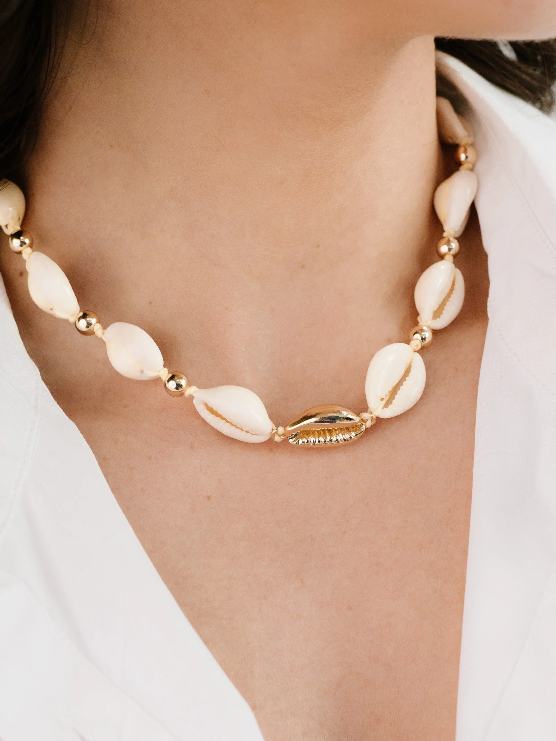 Out to Sea Cowrie Shell Necklace - Image 3