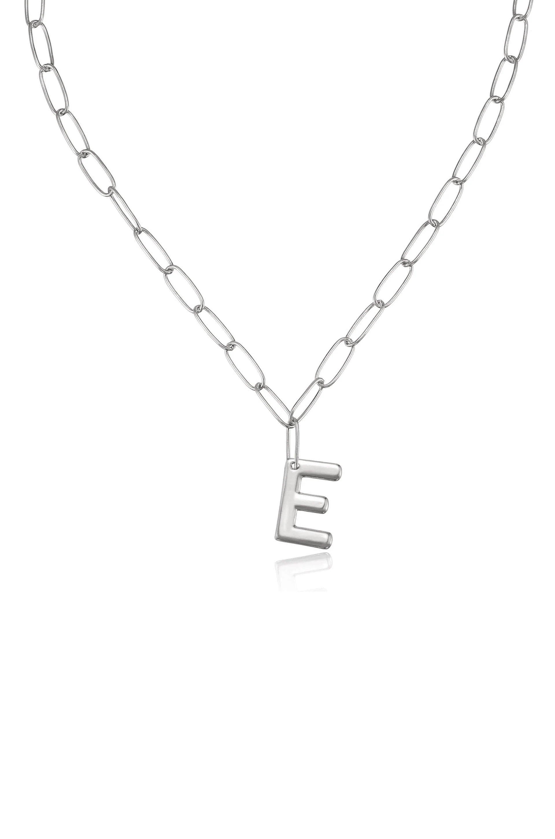 Paperclip Link Initial Necklace - Image 26