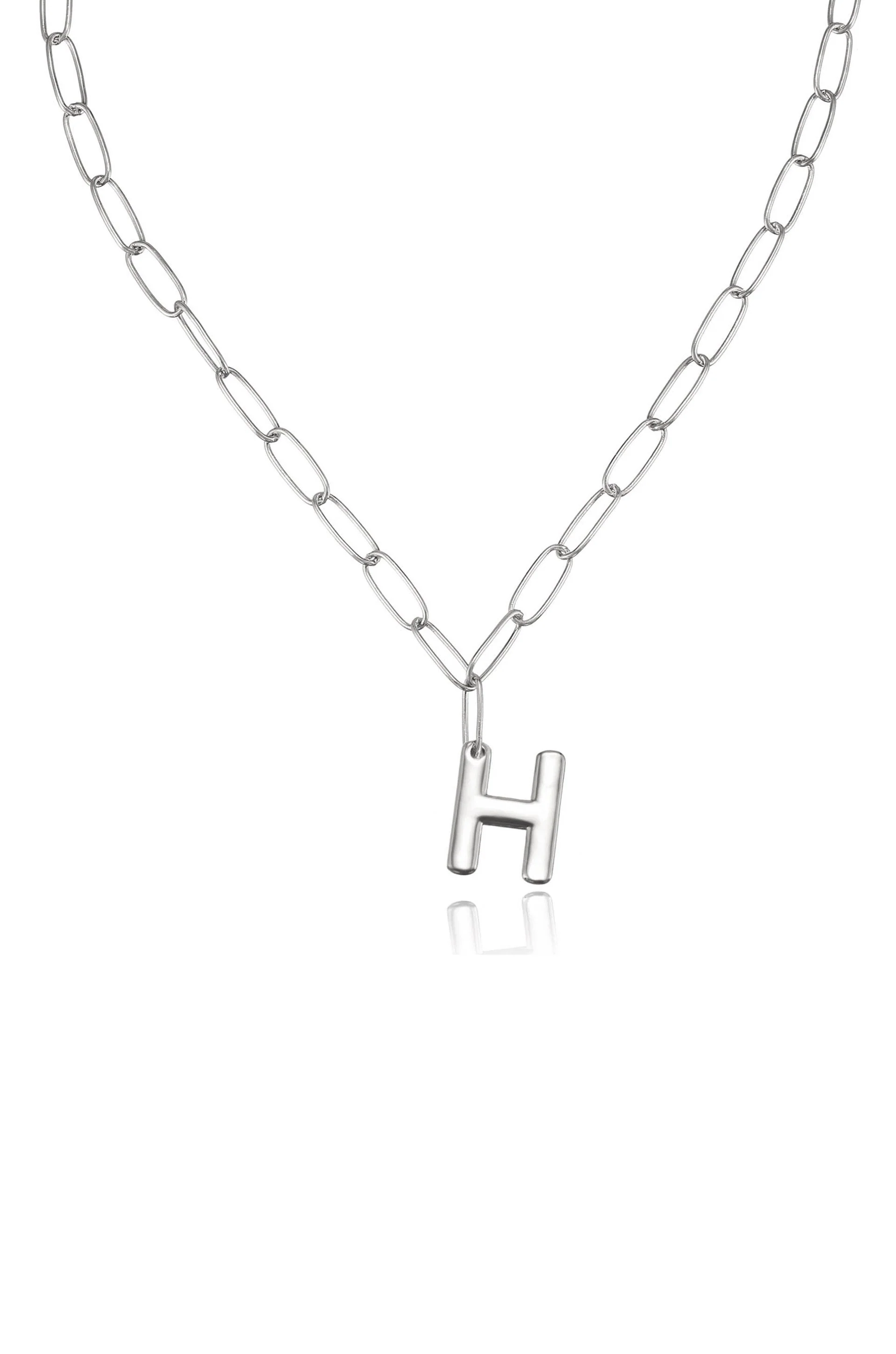 Paperclip Link Initial Necklace - Image 29