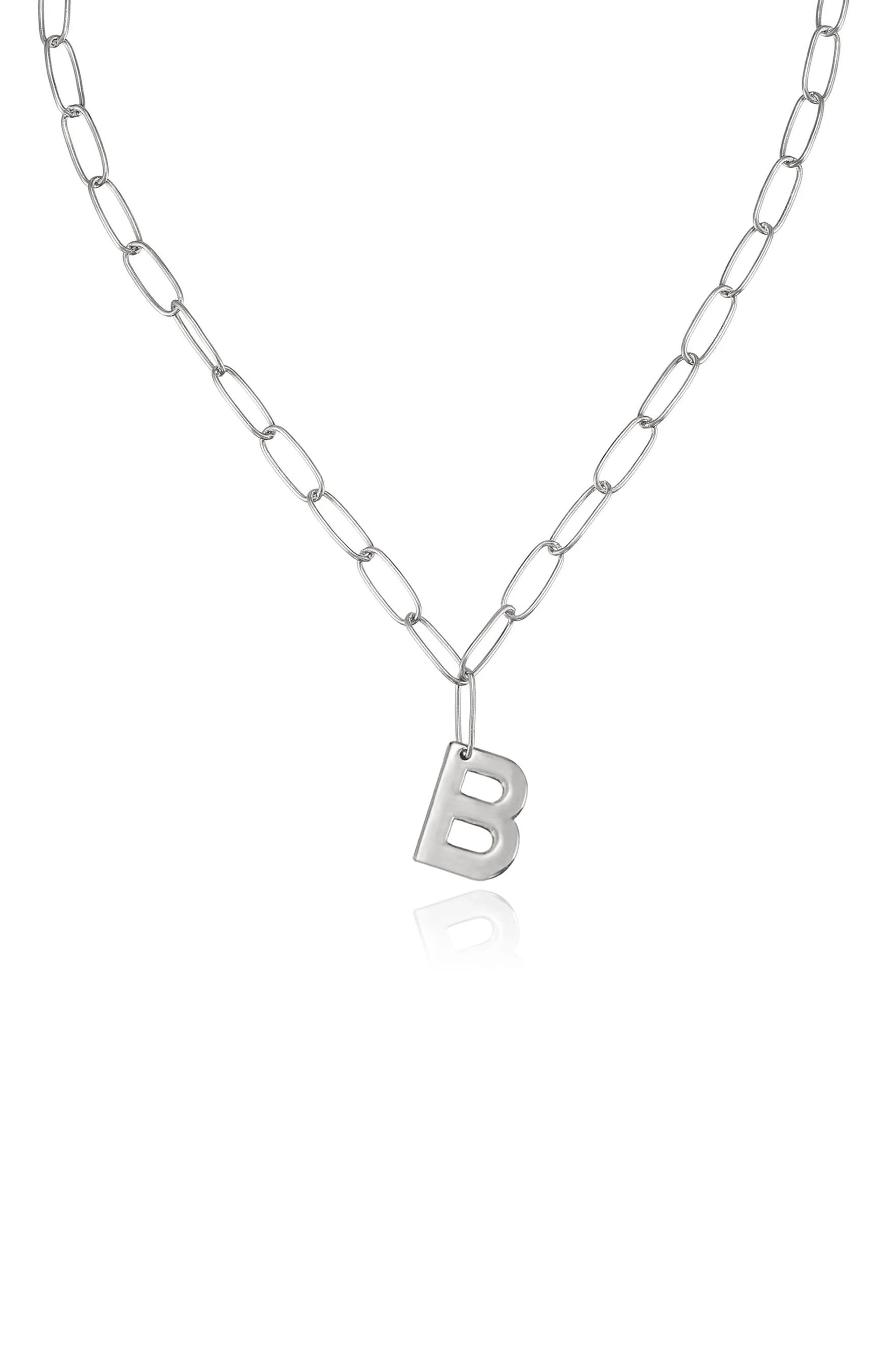 Paperclip Link Initial Necklace - Image 42