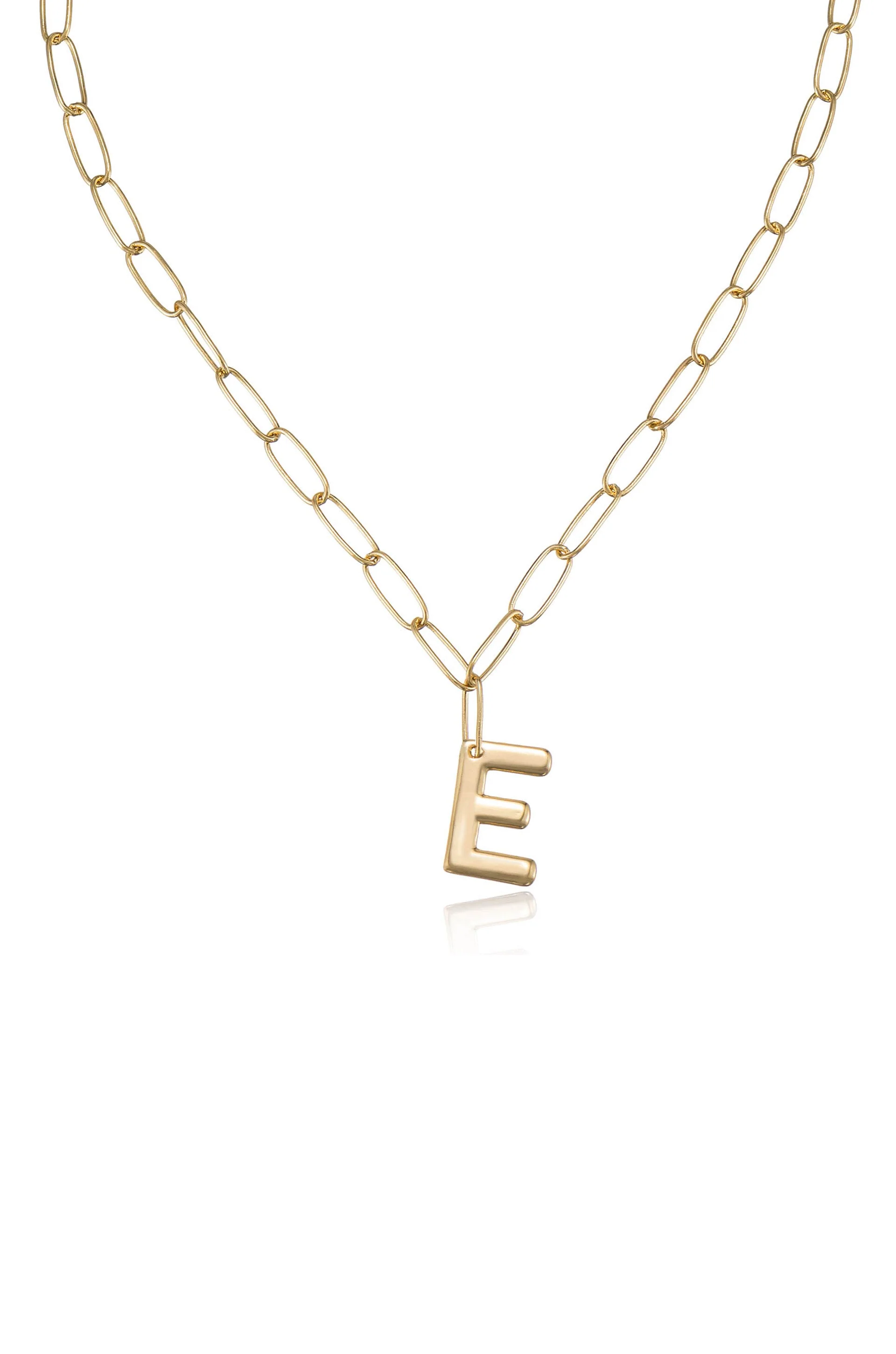 Paperclip Link Initial Necklace - Image 7