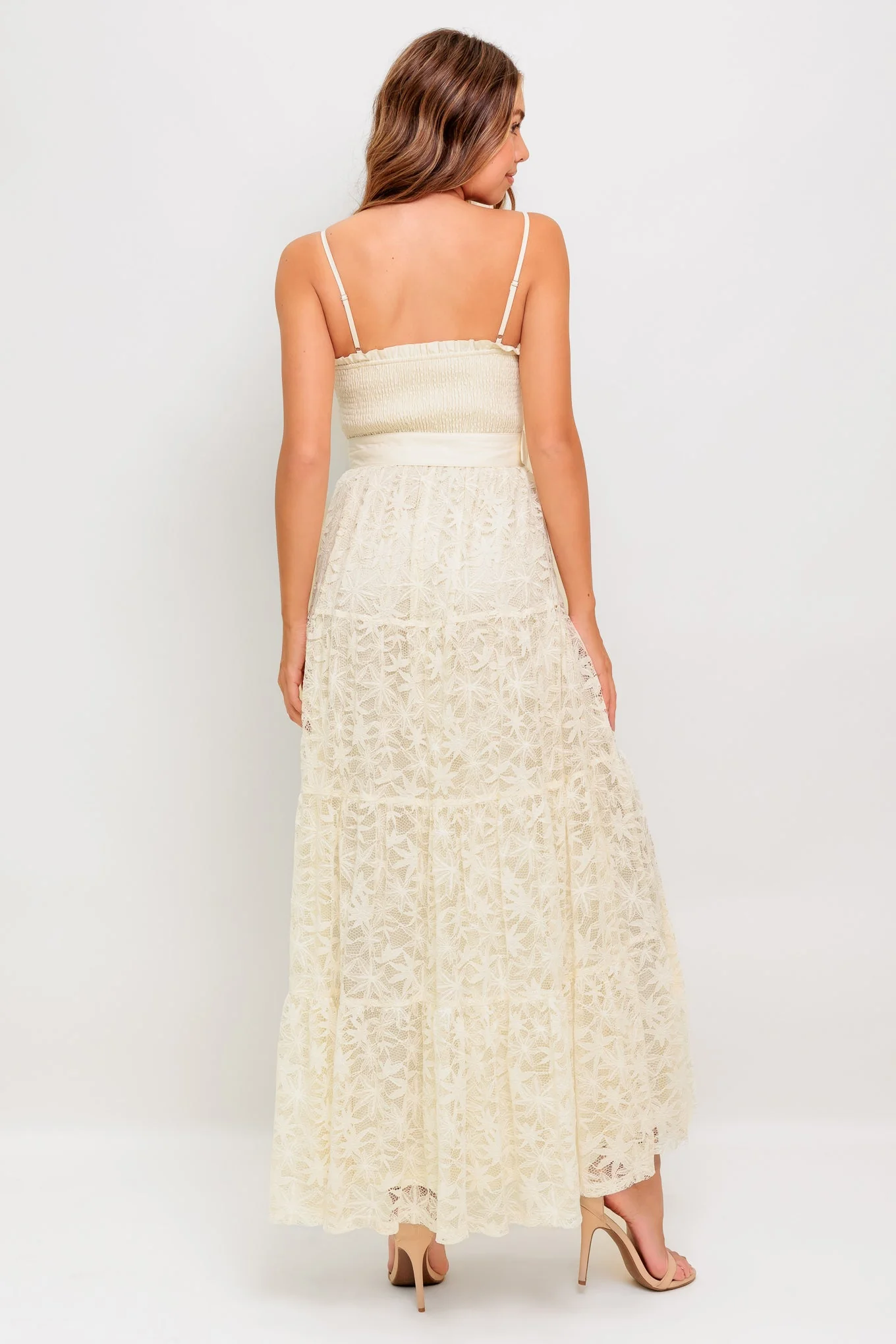 PARADISE AWAITS CREAM LACE ANKLE DRESS - Image 2