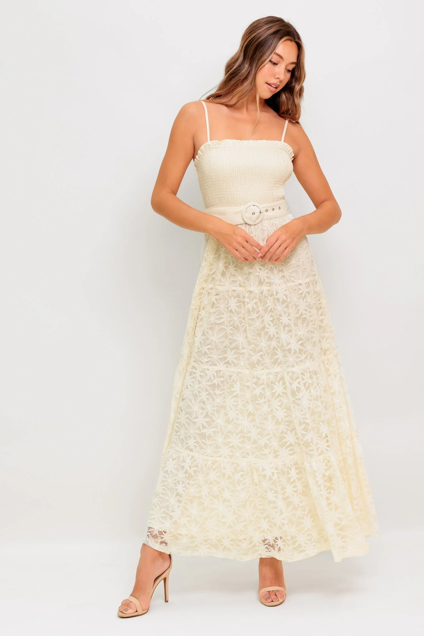PARADISE AWAITS CREAM LACE ANKLE DRESS - Image 6