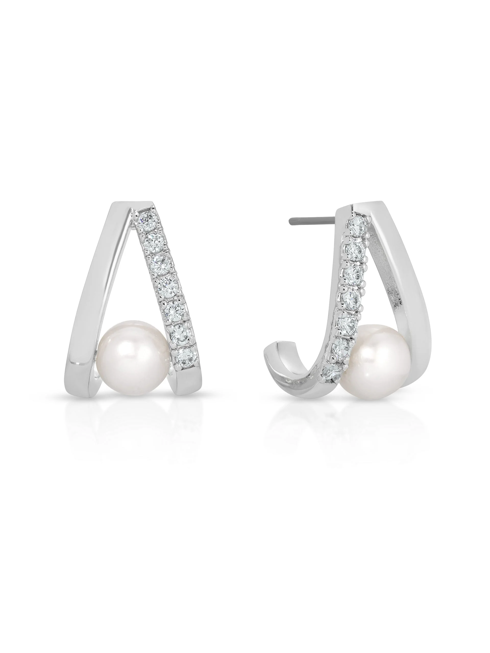 Pavé and Pearl Earrings - Image 11