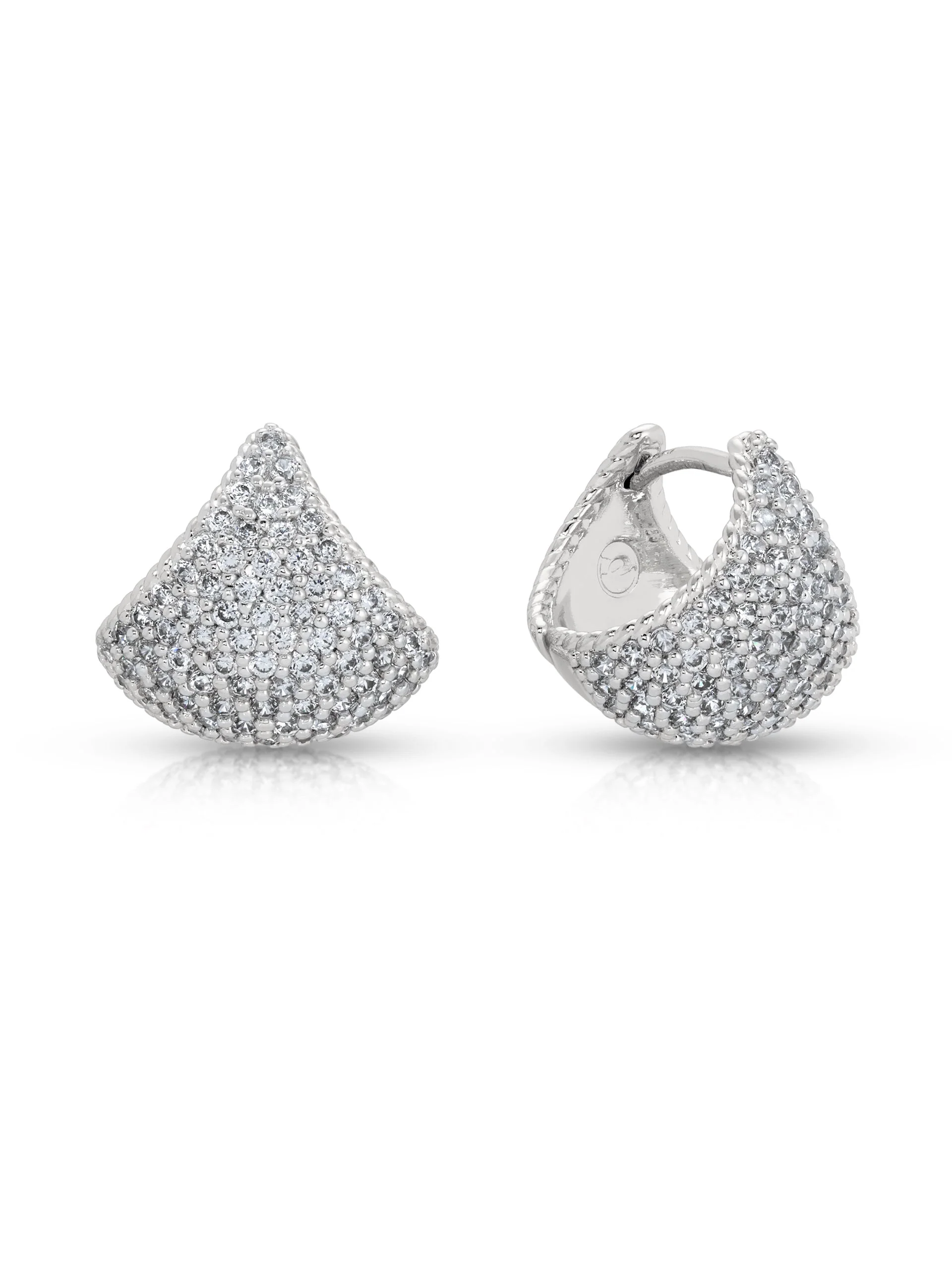 Pavé Encrusted Huggie Hoops - Image 11