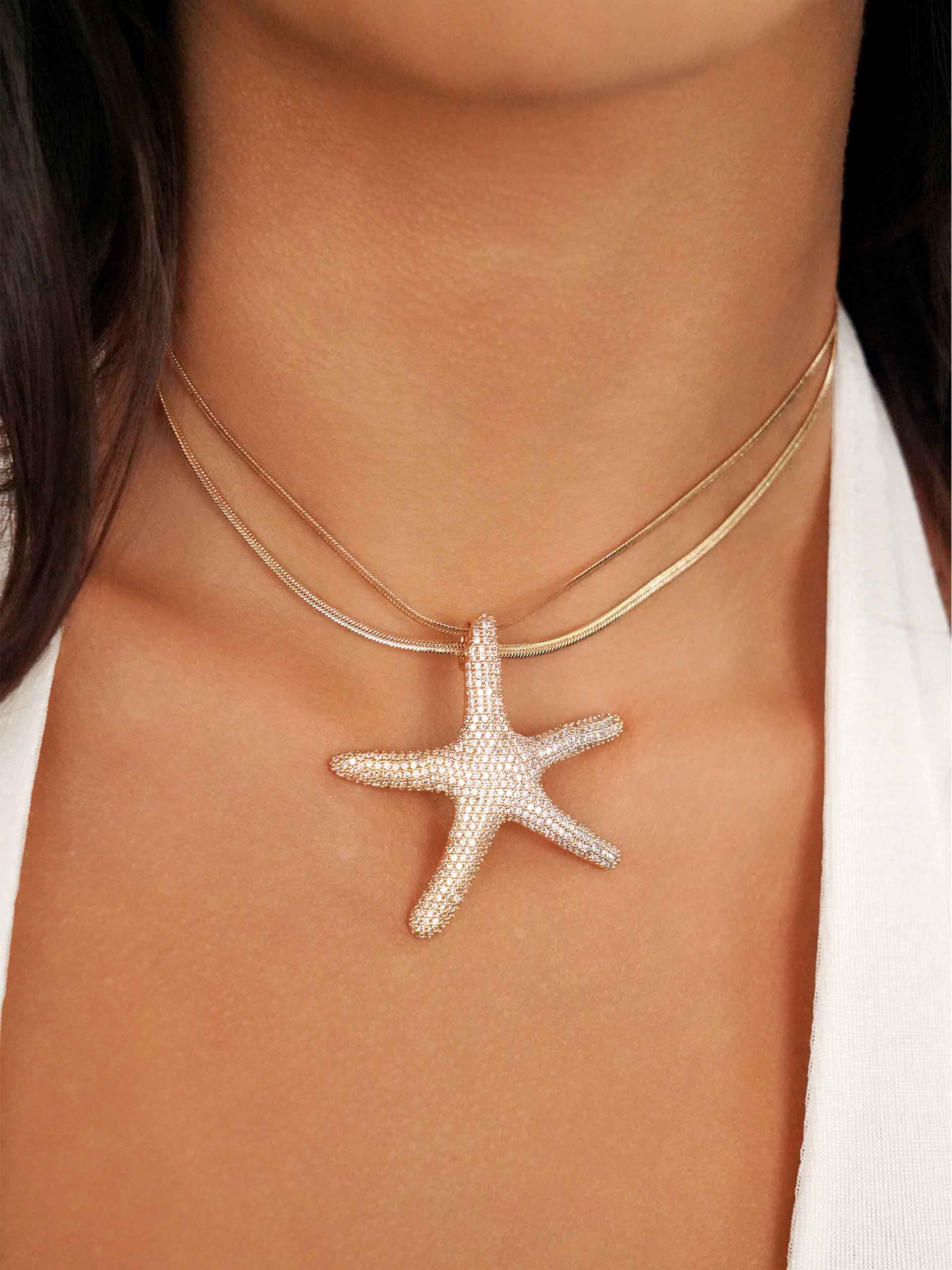 Pavè Starfish Necklace - Image 2