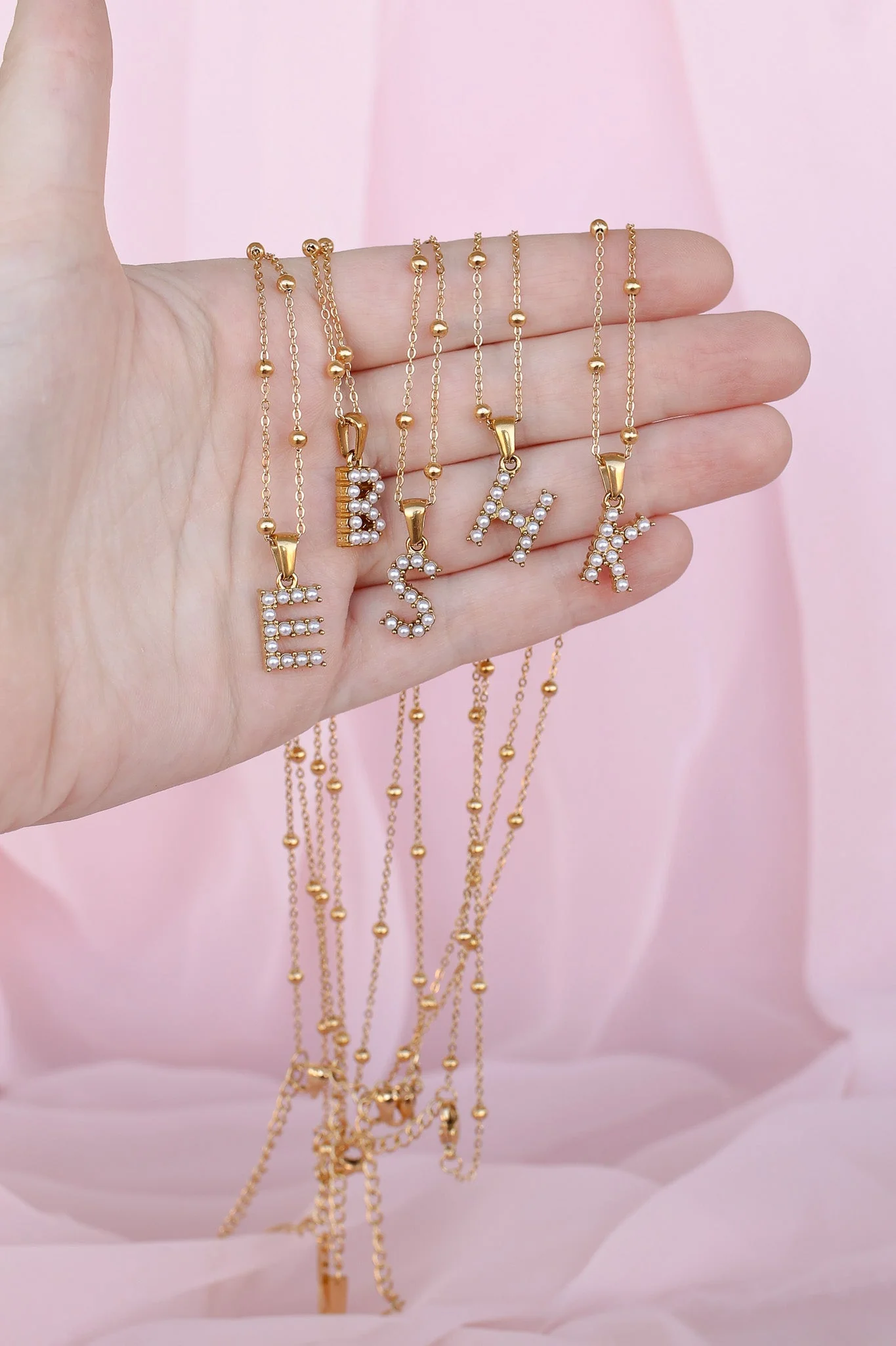 Pearl Initial Necklace - Image 6