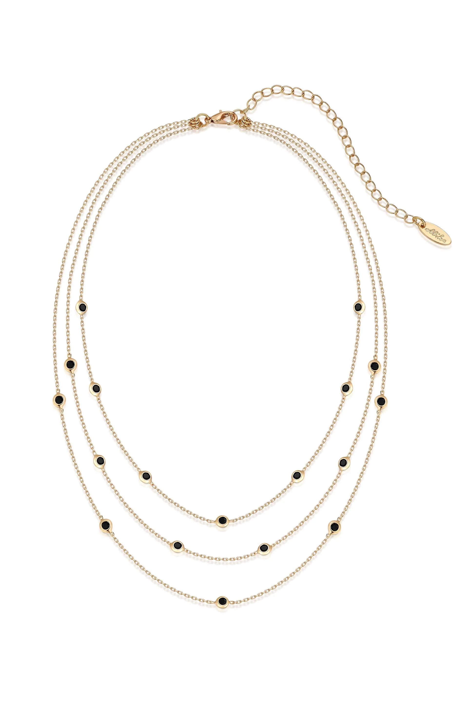 Perfect Crystal Dotted Layered Necklace - Image 5