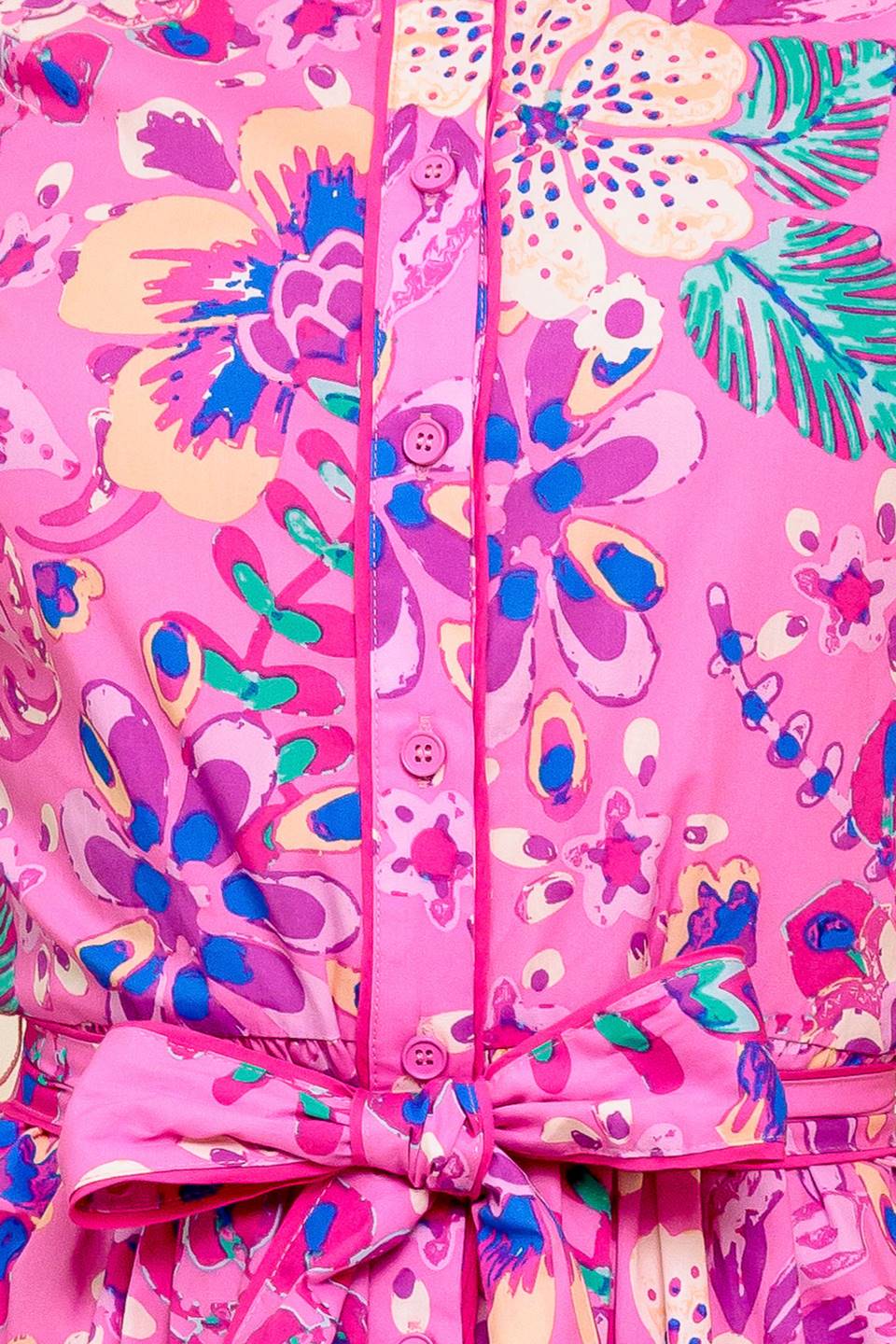 PETAL PRESS - PINK & PURPLE FLORAL MIDI DRESS - Image 7