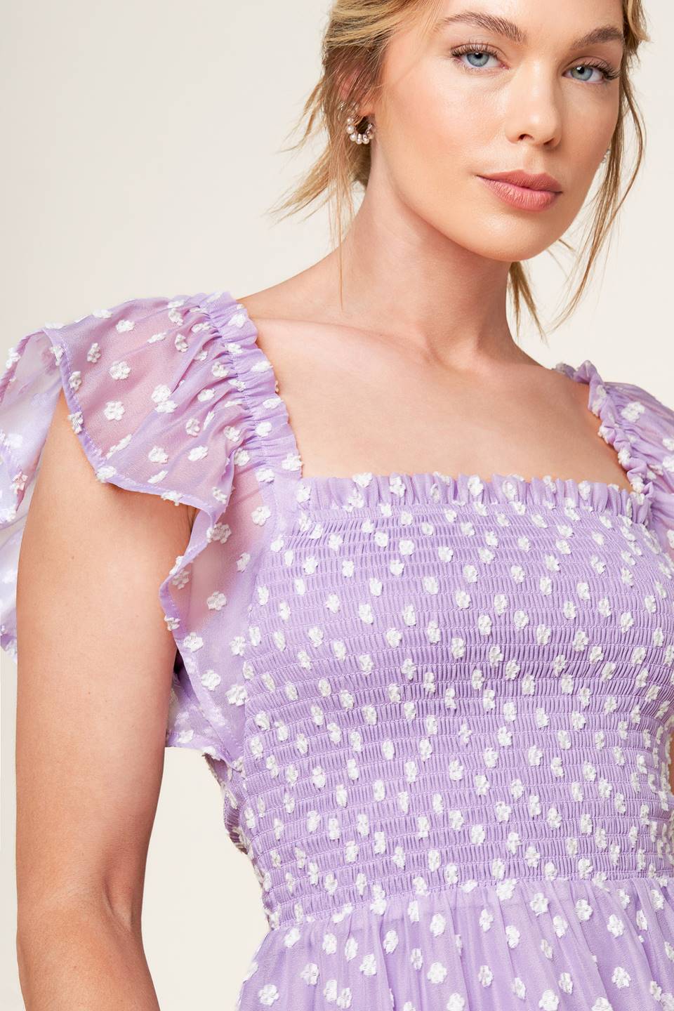 PLAYFULLY POSH LAVENDER MINI DRESS - Image 7