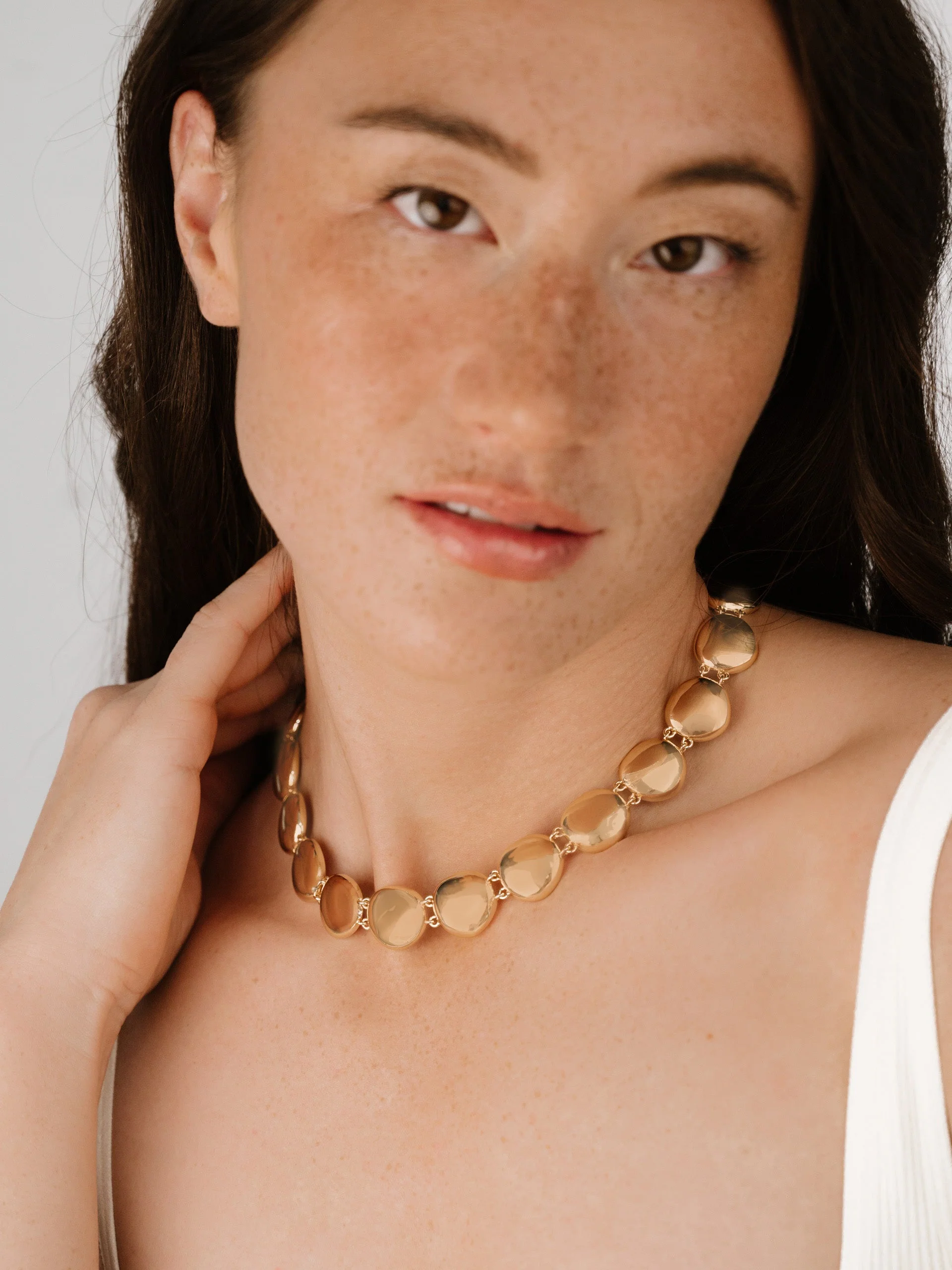 Polished Pebble Choker Necklace - Image 5