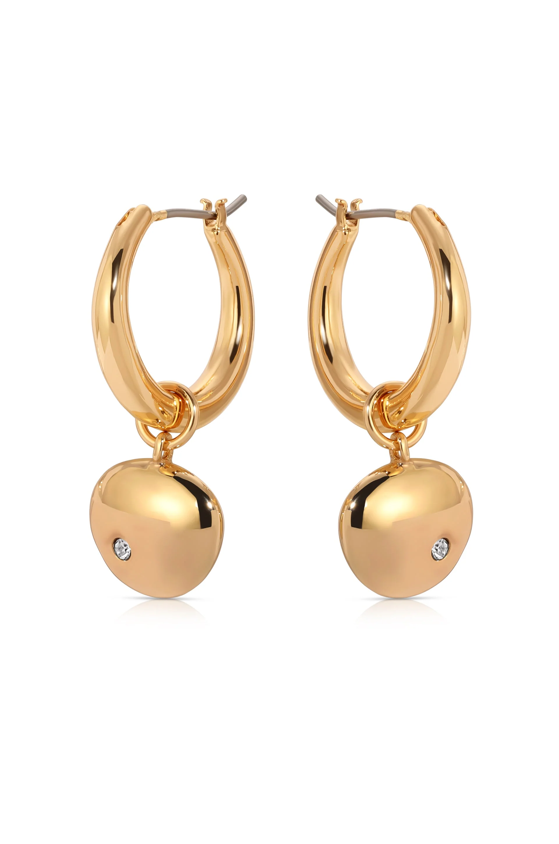 Polished Pebble Huggie Hoop Earrings - Image 10