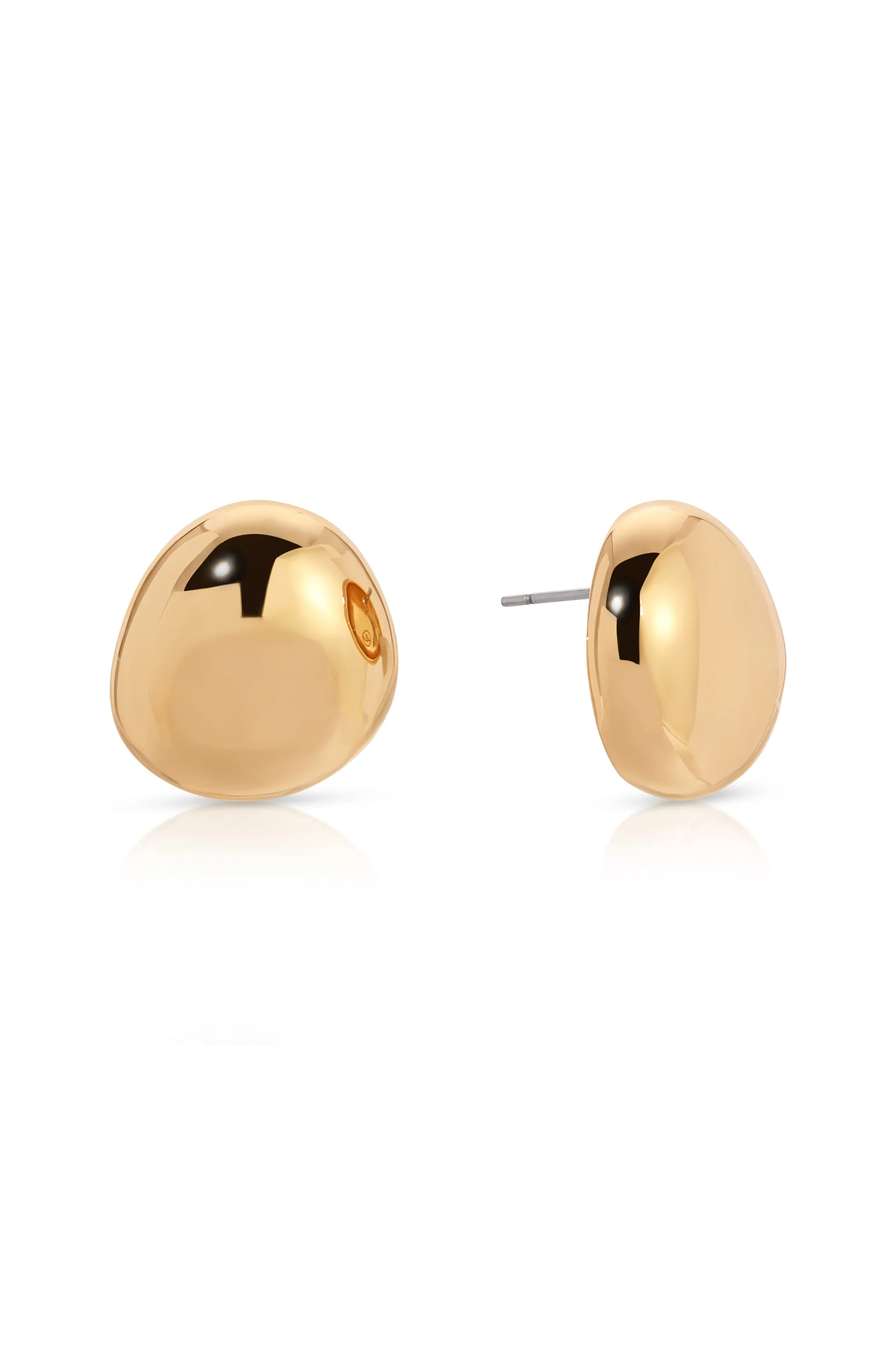 Polished Pebble Stud Earrings - Image 10
