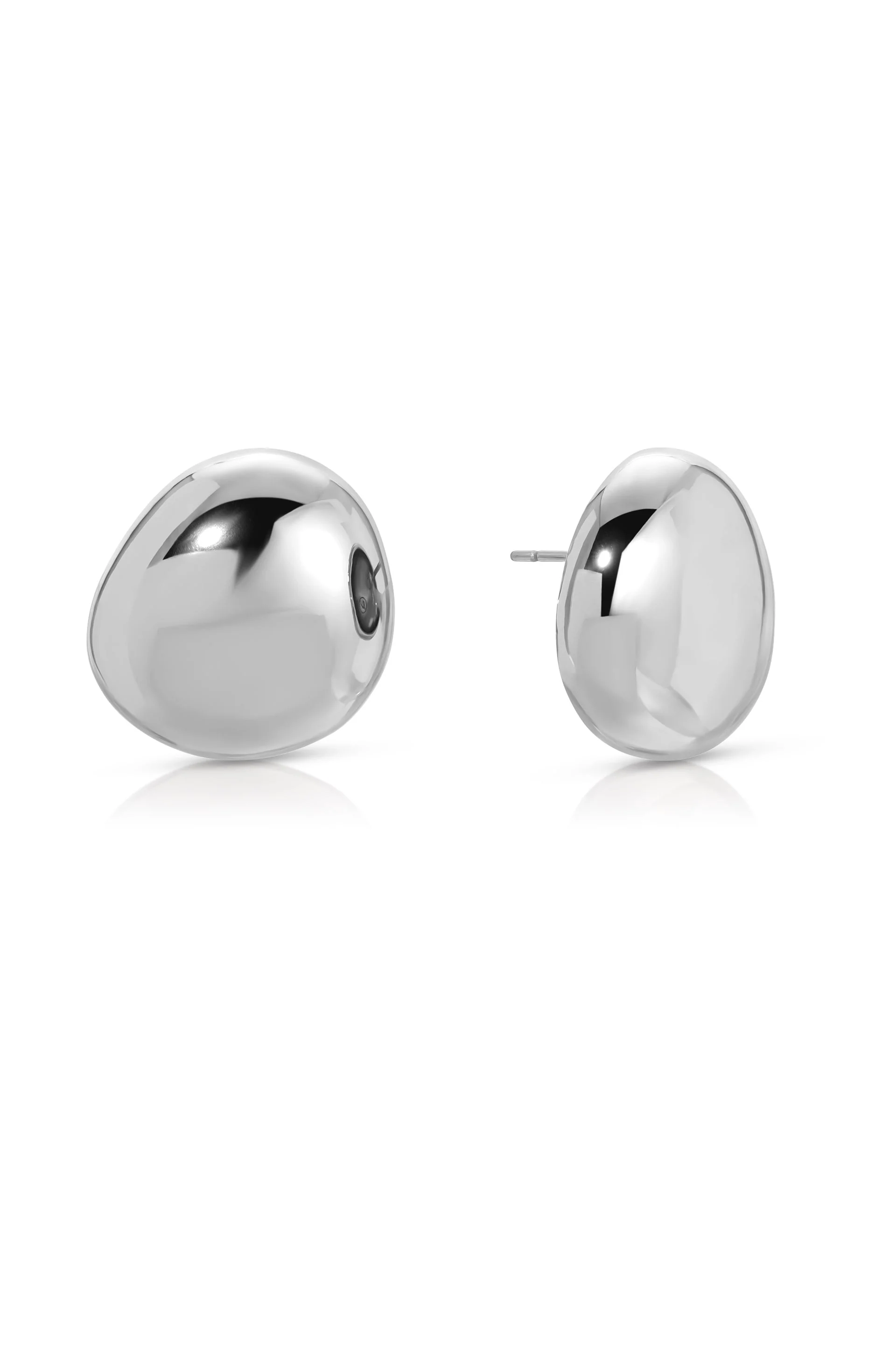 Polished Pebble Stud Earrings - Image 11