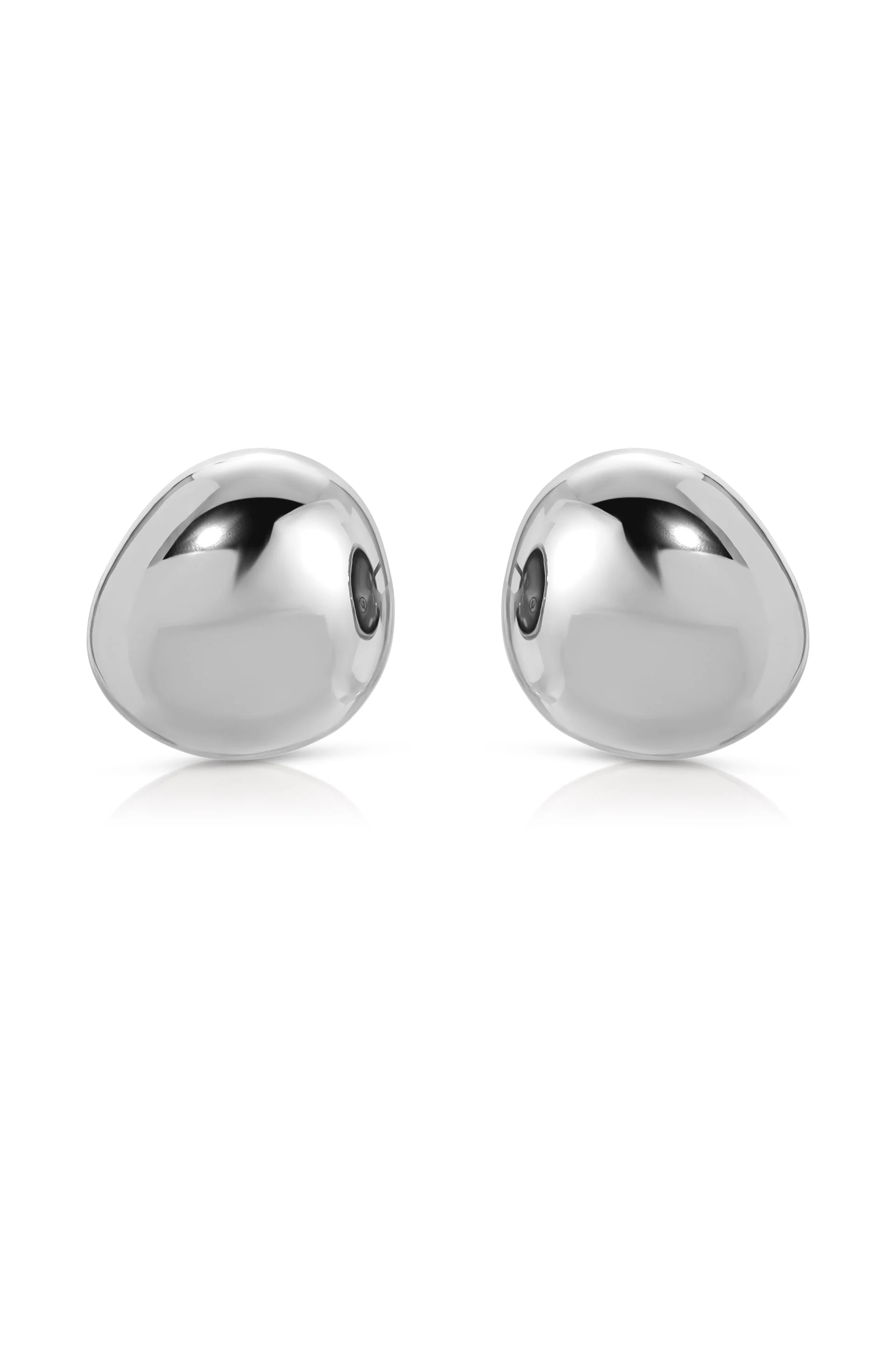 Polished Pebble Stud Earrings - Image 12