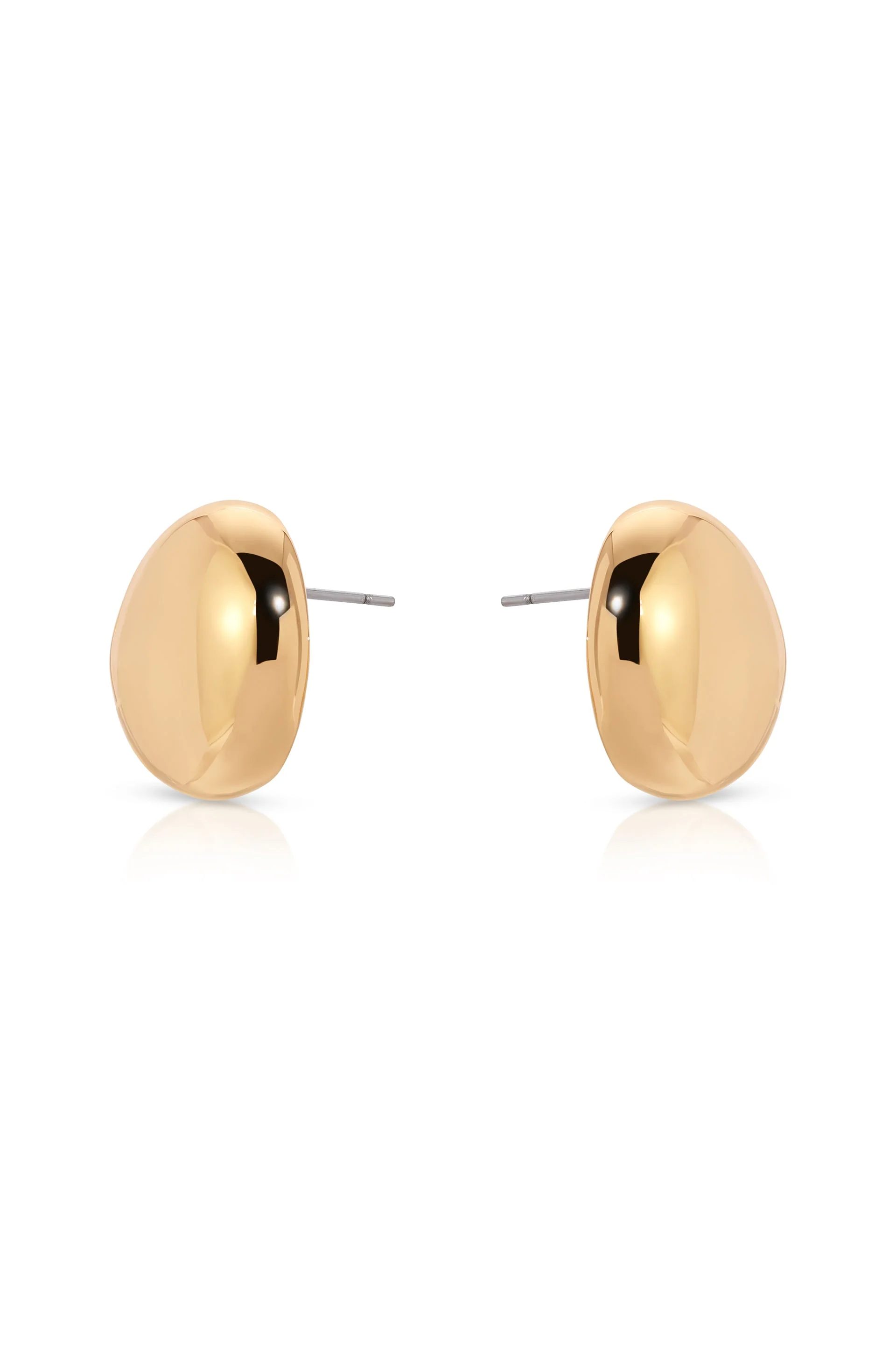 Polished Pebble Stud Earrings - Image 6
